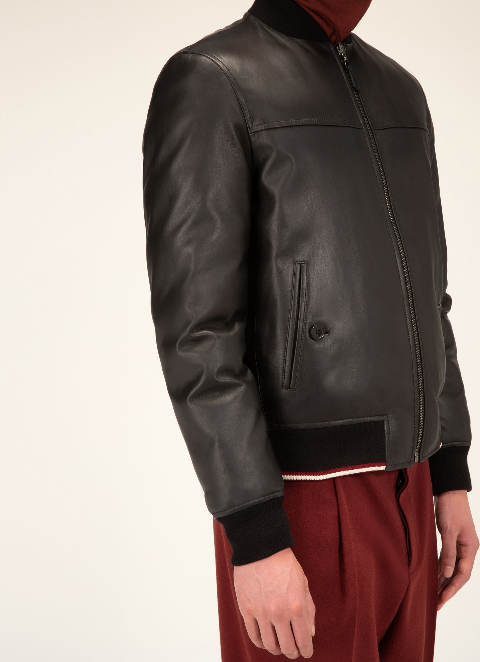 Bomber Double-Face Capospalla In Pelle Nera - Uomo - Bally - 02