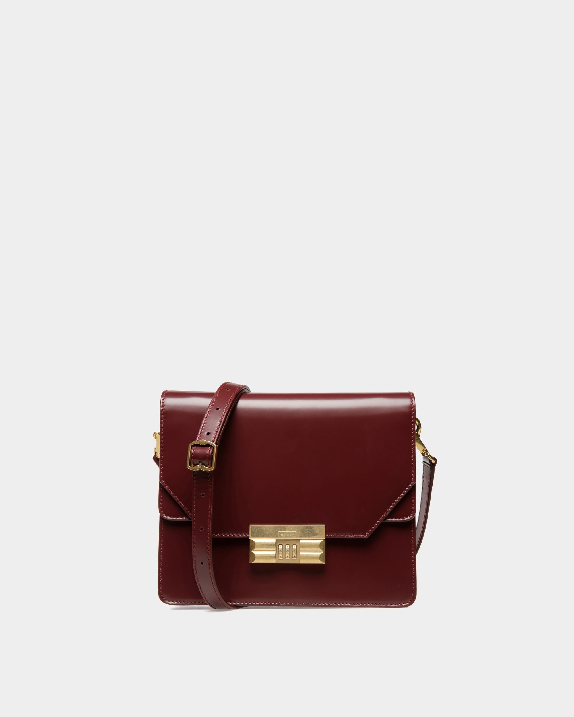 Borsa A Tracolla Busy In Pelle Bordeaux - Uomo - Bally - 01