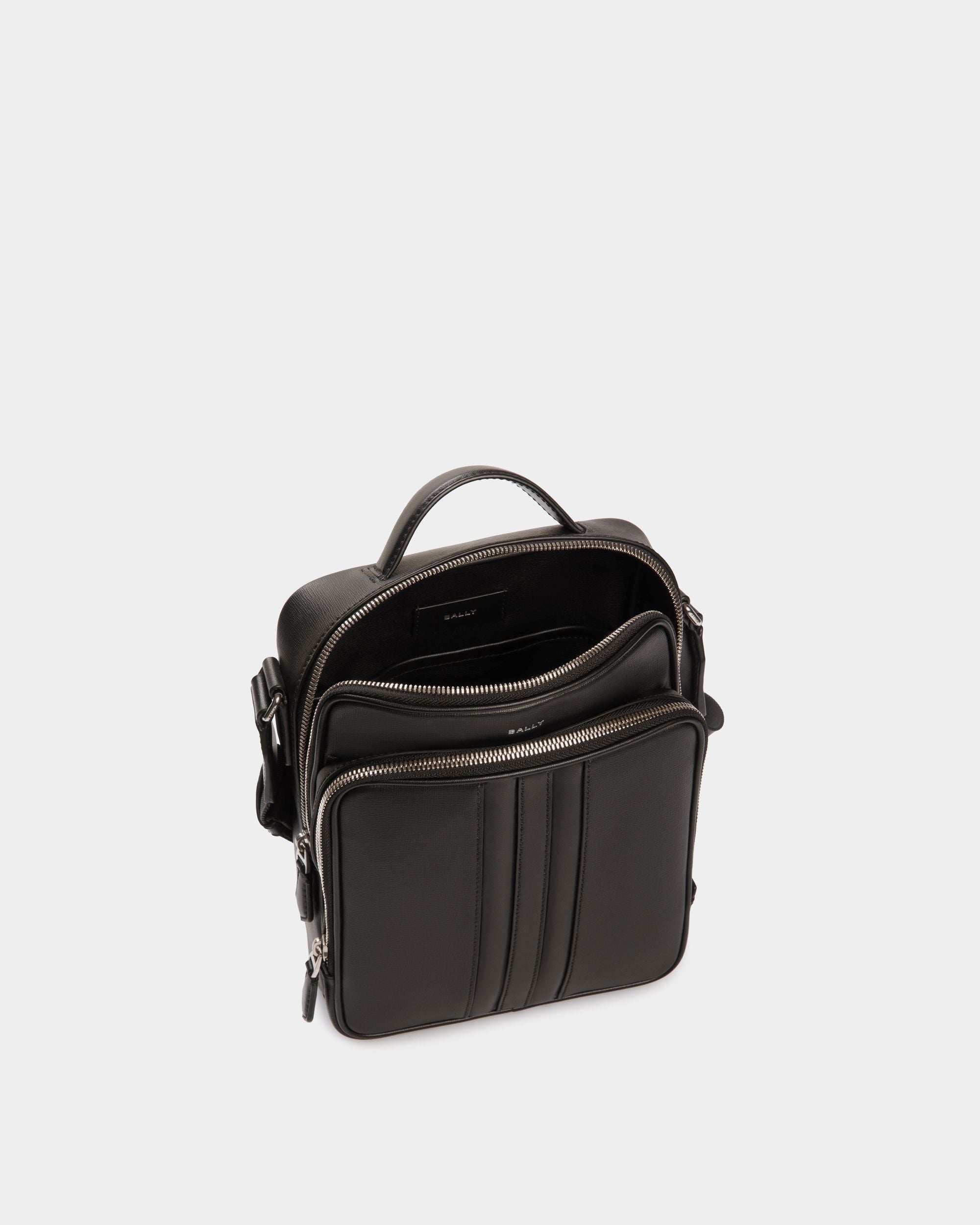 Borsa A Tracolla Mythos In Pelle Riciclata Nera - Uomo - Bally - 04