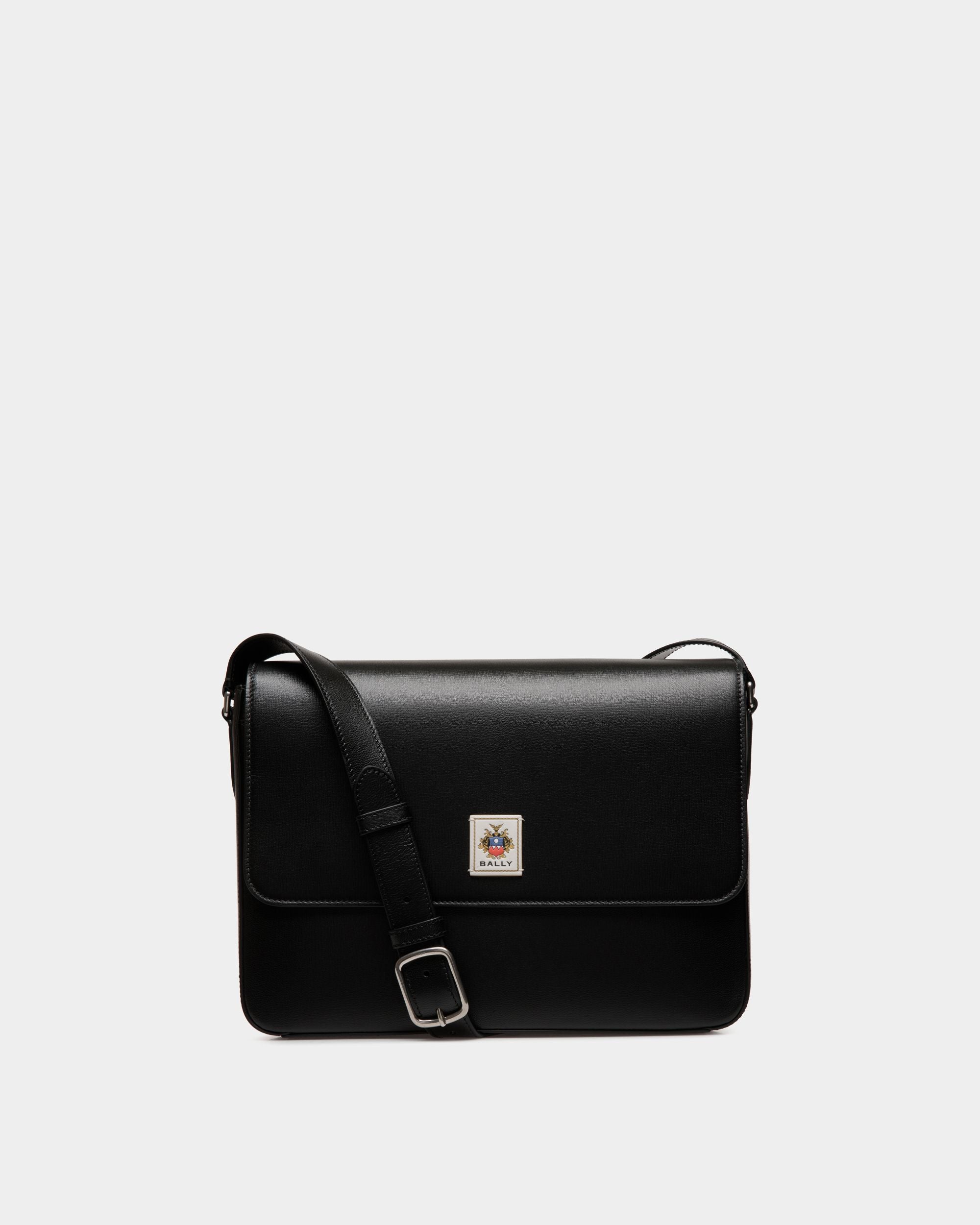 Easy Bally Messenger Bag In Black Leather - Uomo - Bally - 01