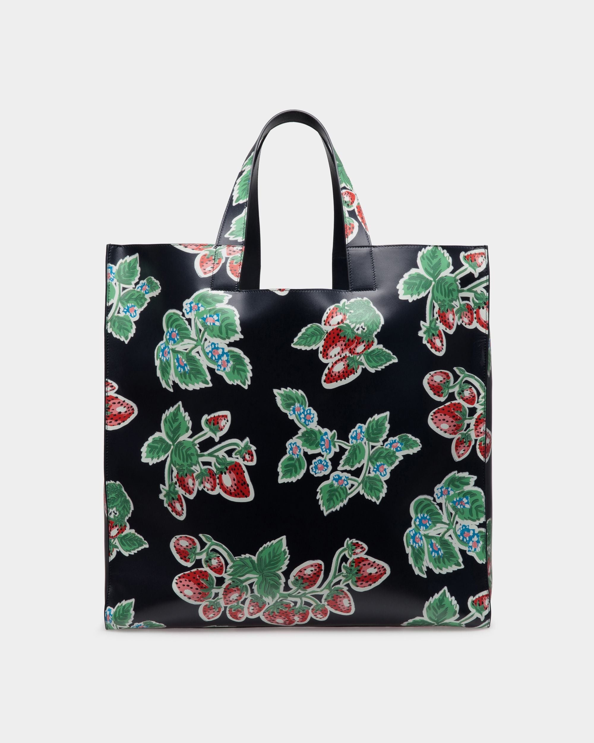 Tote Bag Easy Bally In Pelle Con Stampa Strawberry - Uomo - Bally - 03