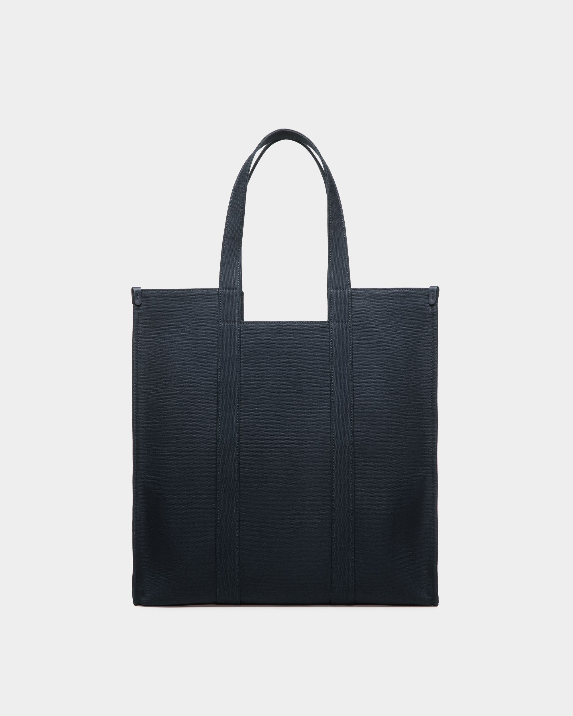 Tote Bag Easy Bally In Tela Di Cotone Navy Blue - Uomo - Bally - 03