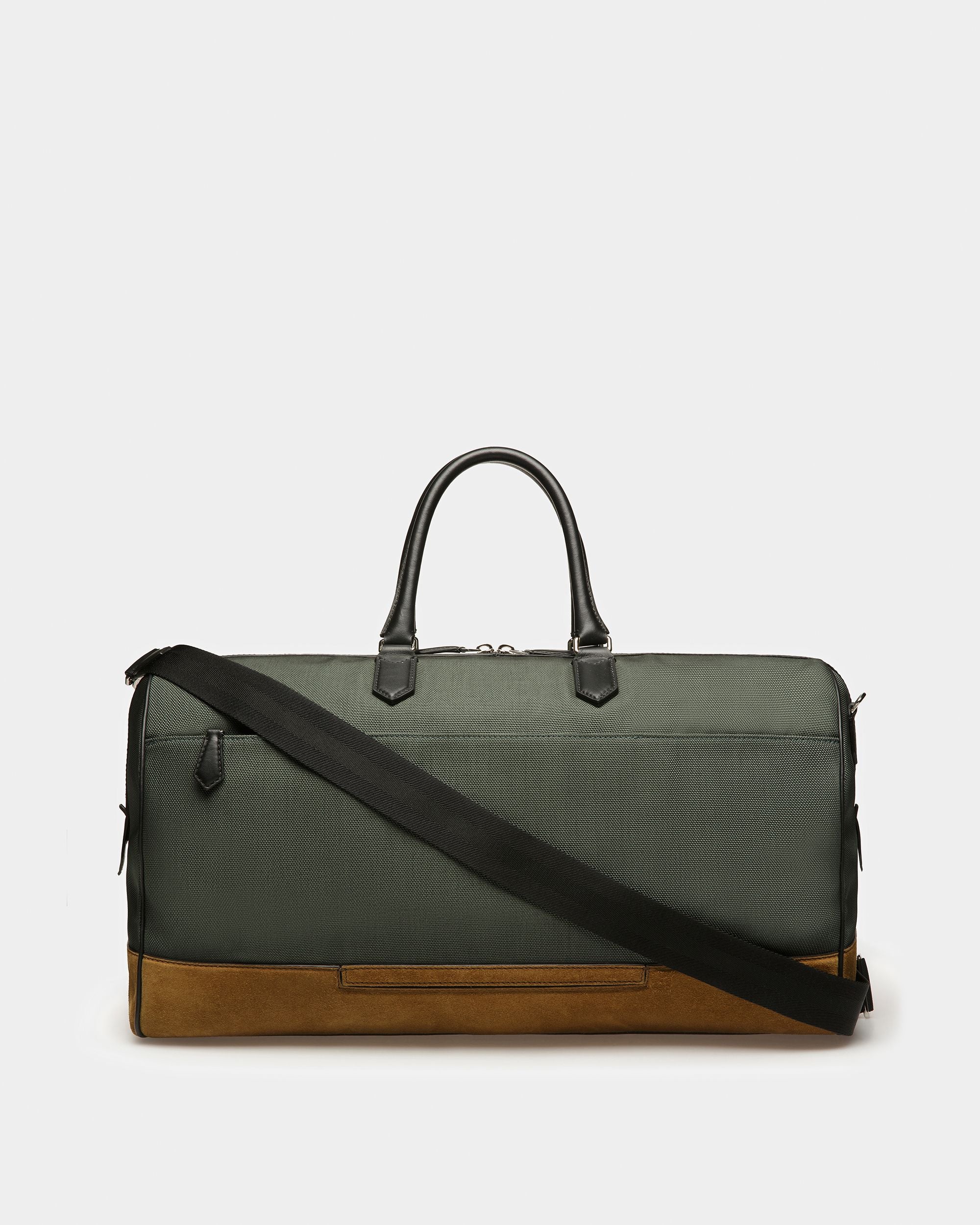 Caius Borsa Weekender In Pelle E Nylon Verde Salvia - Uomo - Bally - 03