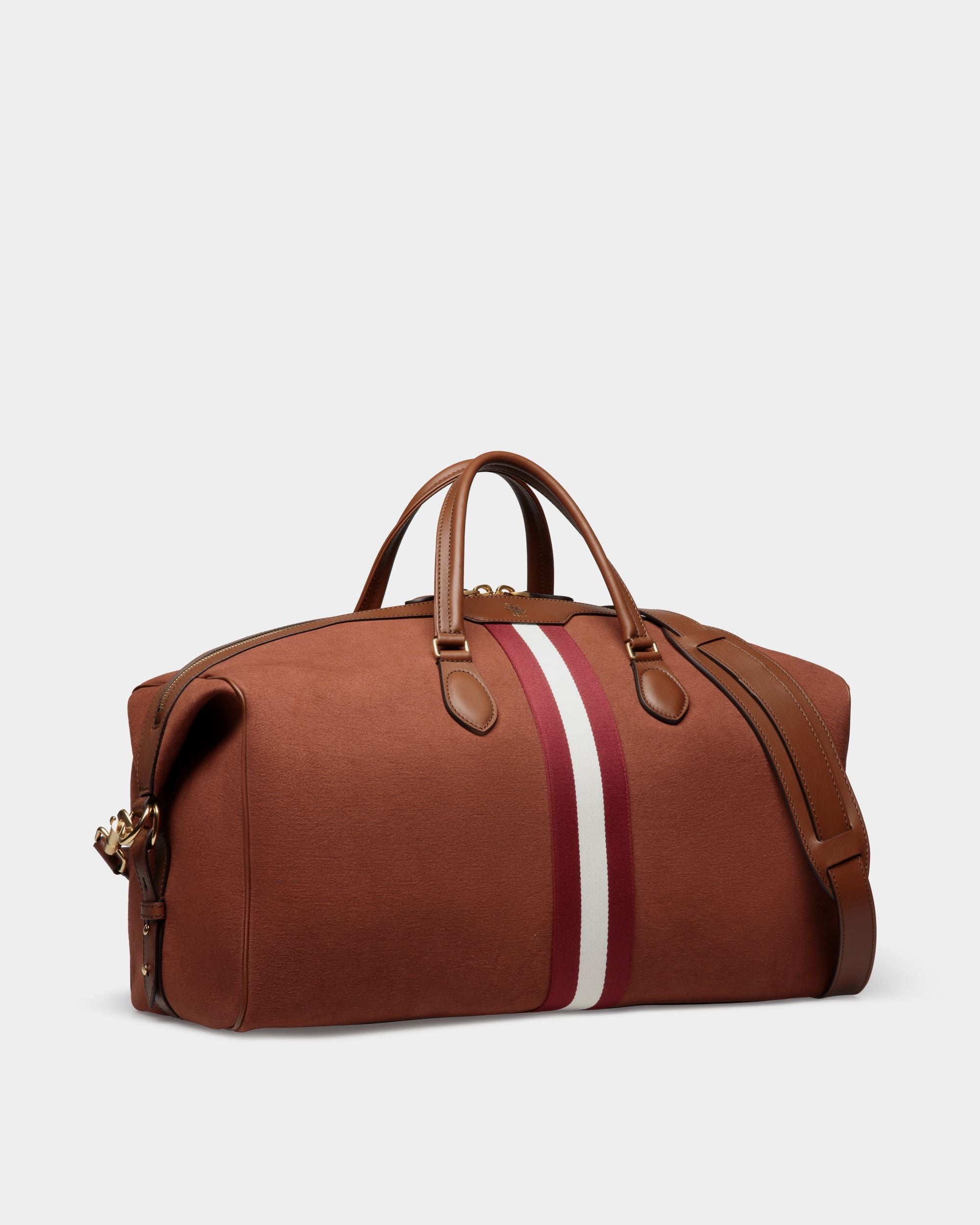 Borsa Weekender Beckett In Tela Di Cotone Rossa - Uomo - Bally - 04