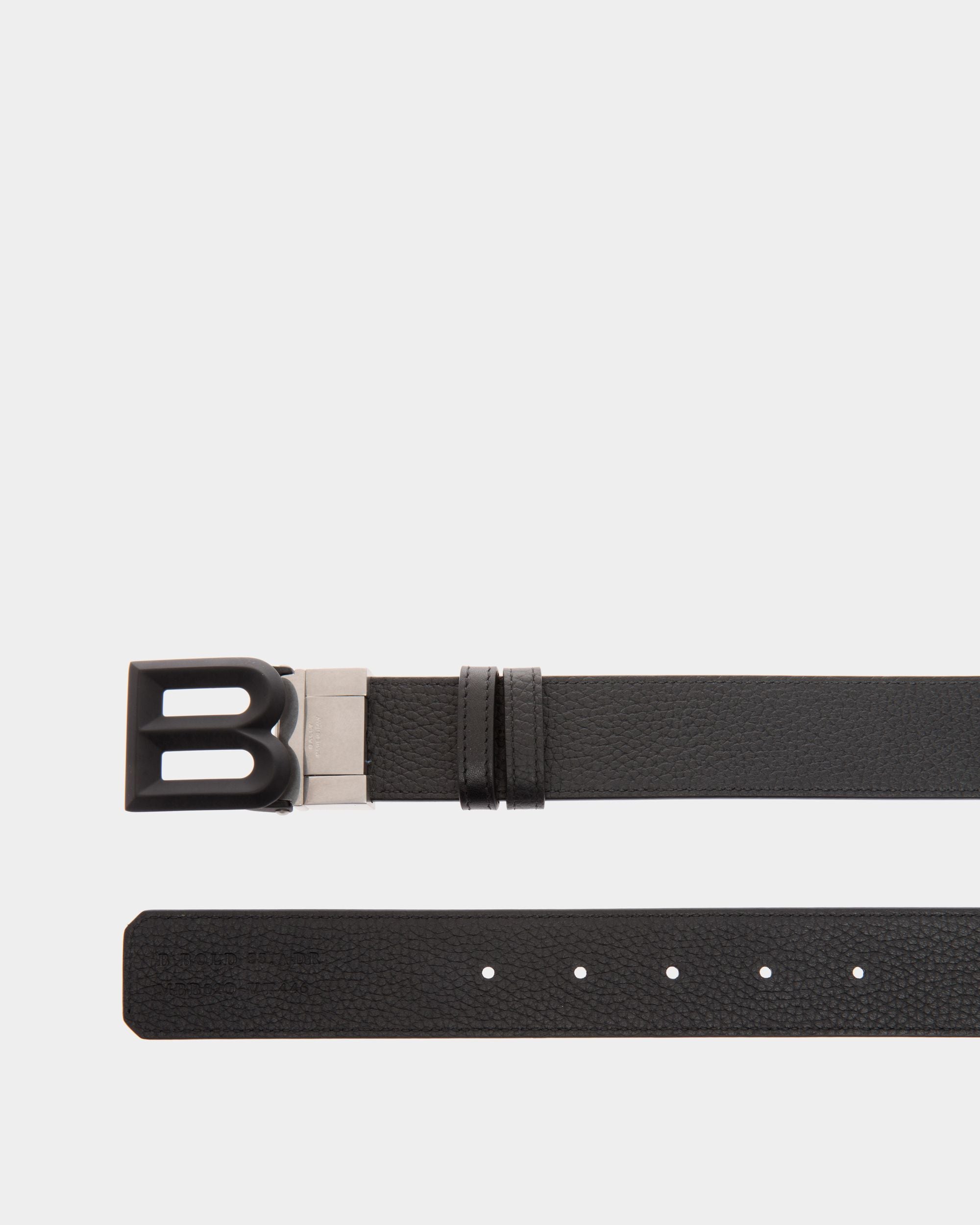 B Bold 35mm Reversible And Adjustable Belt In Black Leather - Uomo - Bally - 02