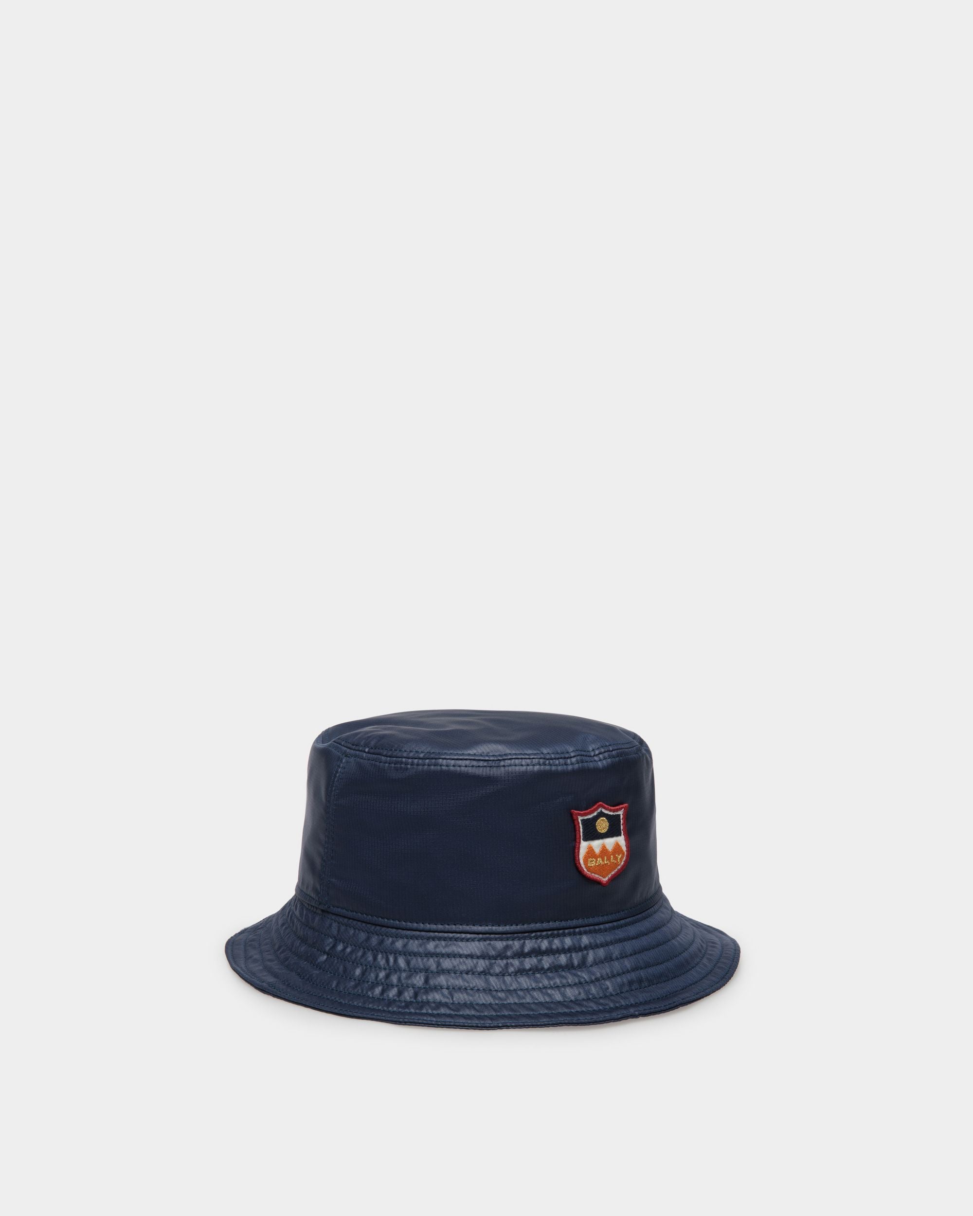 Cappello Alla Pescatora Da Uomo In Tessuto Tecnico Blu Navy - Uomo - Bally - 01