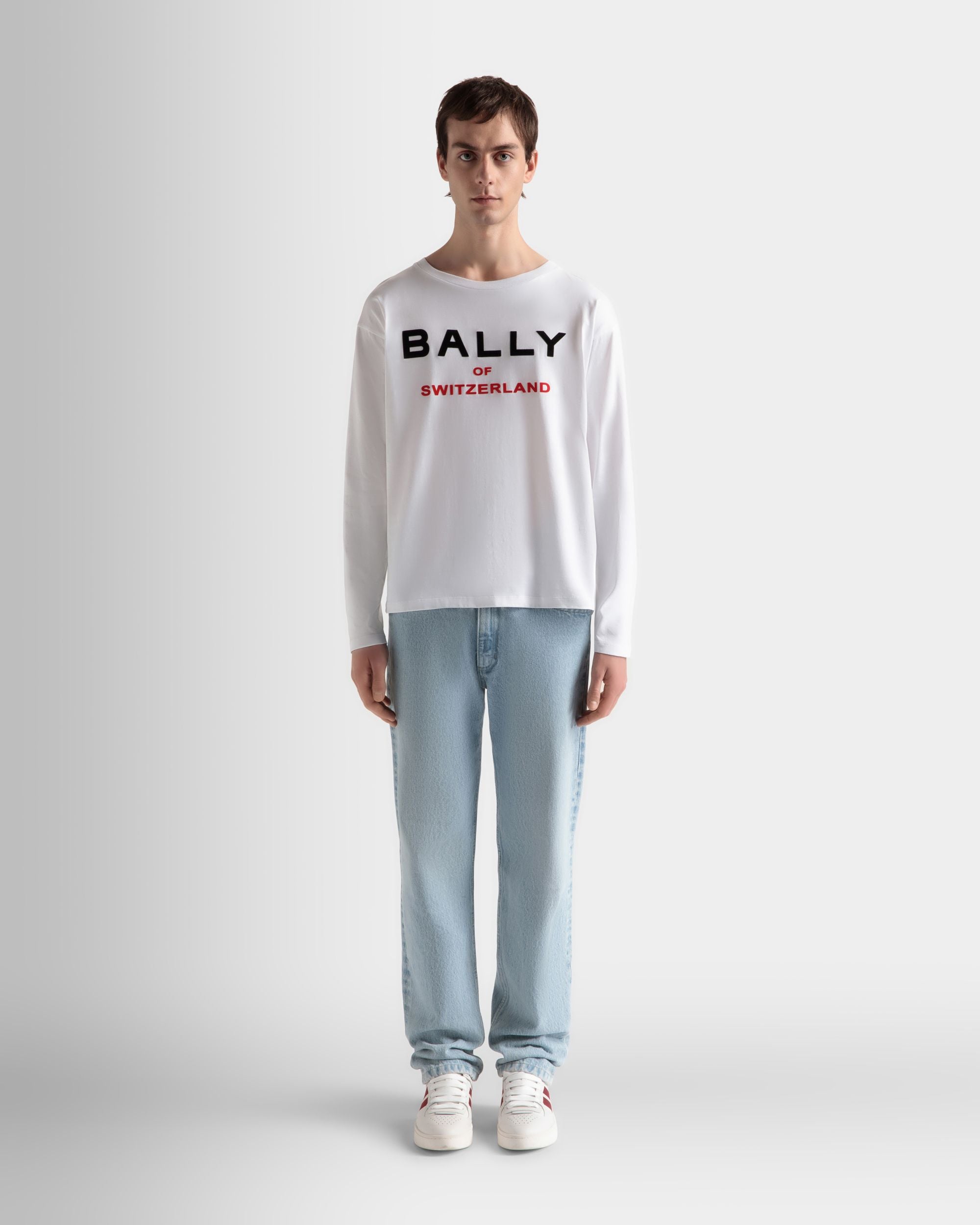 T-Shirt In Cotone Bianco - Uomo - Bally - 02