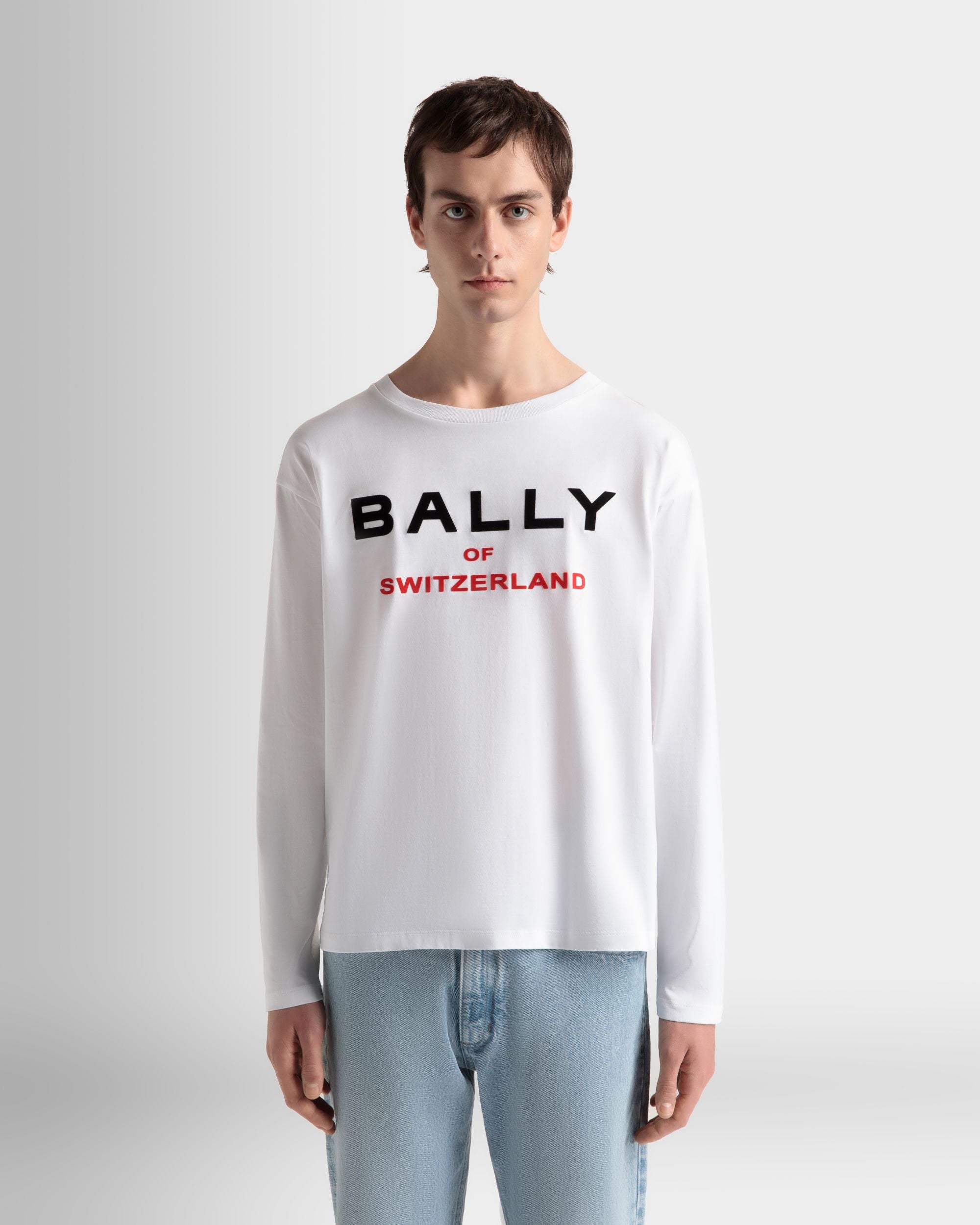 T-Shirt In Cotone Bianco - Uomo - Bally - 03