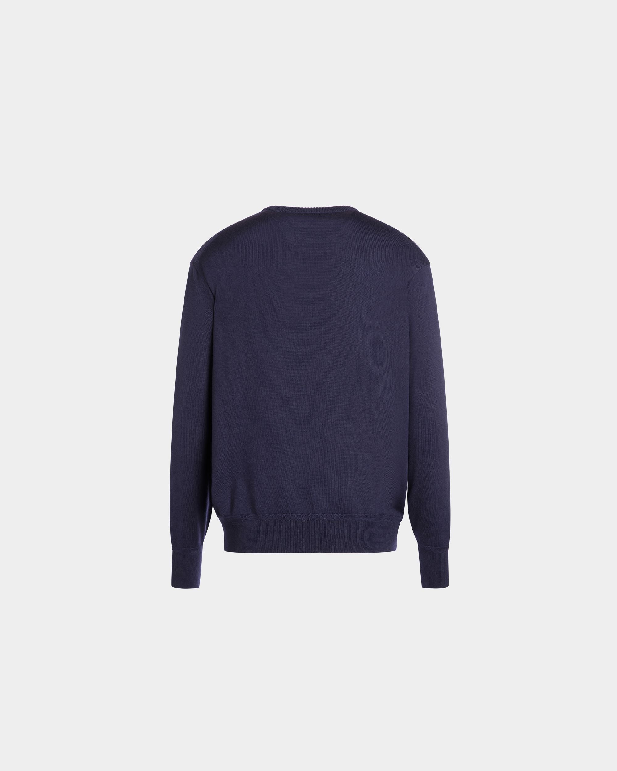 Pullover Girocollo In Misto Lana E Cashmere Navy Blue - Uomo - Bally - 03