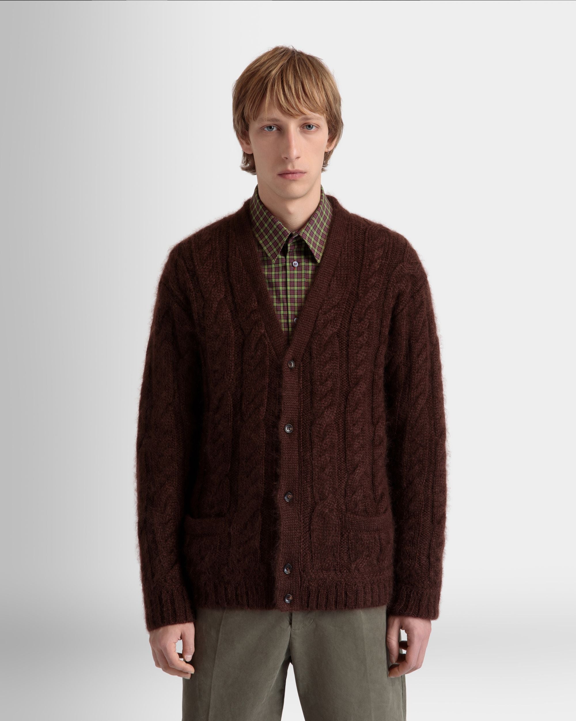 Cardigan In Mohair E Seta Avorio - Uomo - Bally - 03