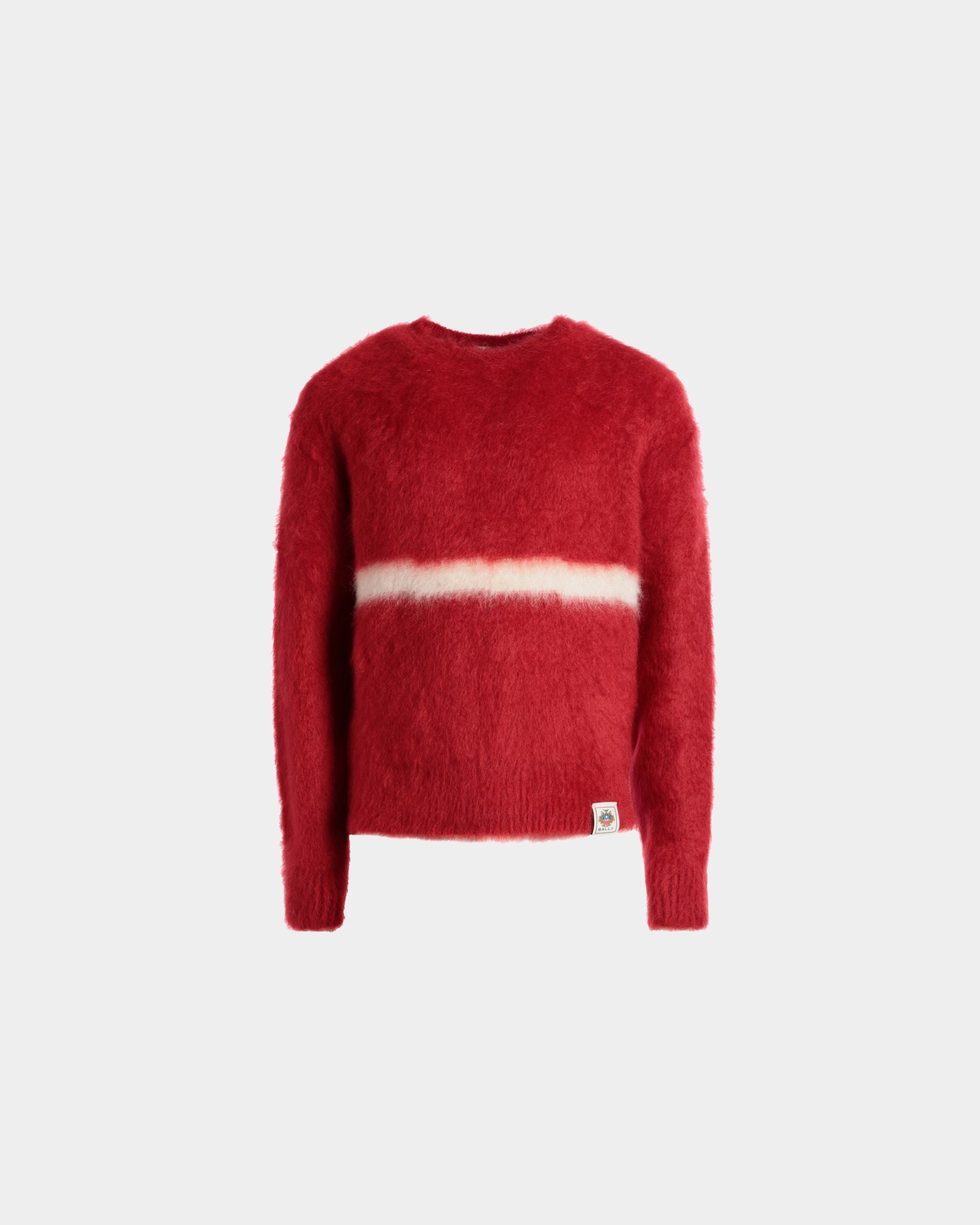 Pullover Girocollo In Seta E Mohair Rosso - Uomo - Bally - 01