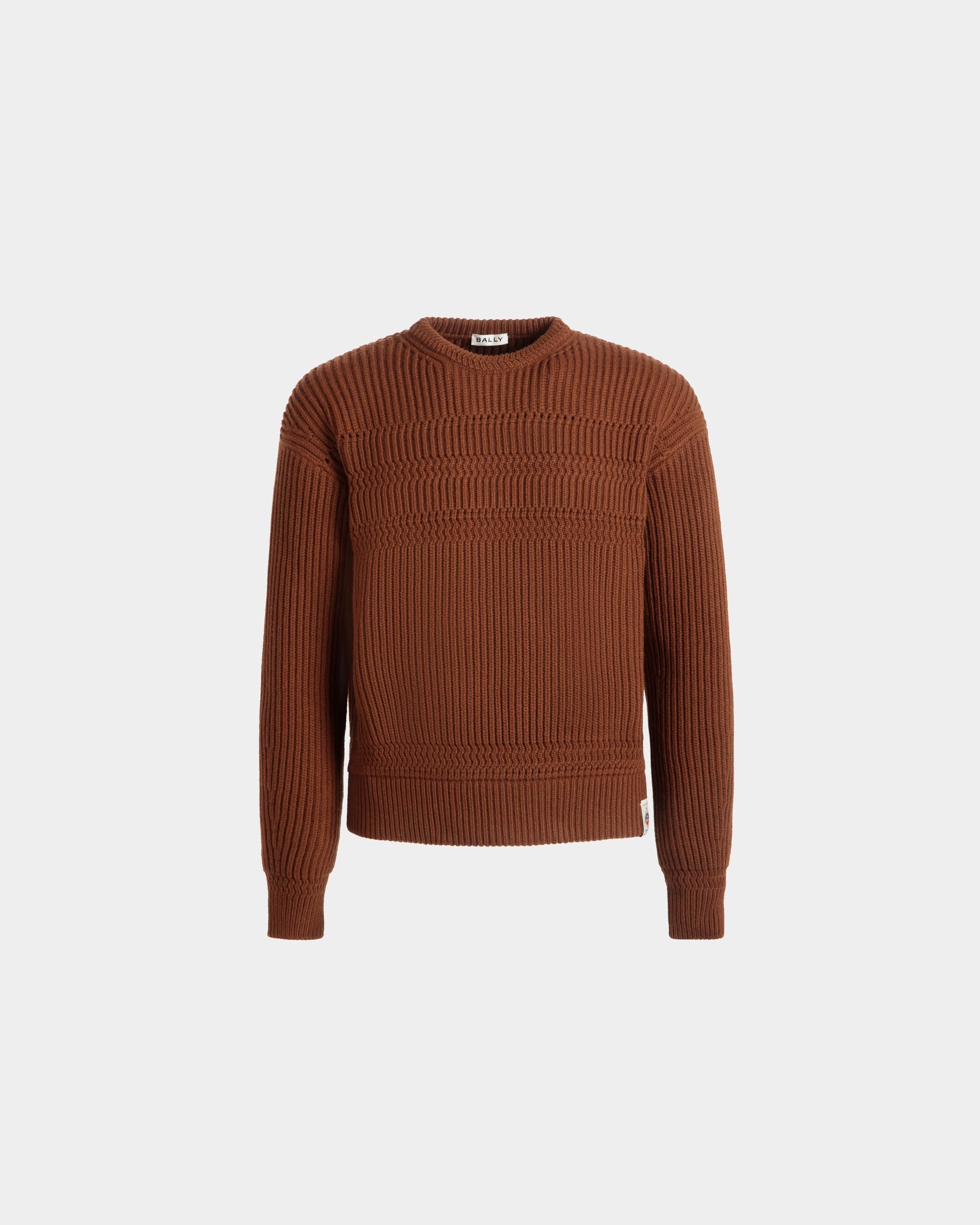 Maglione Girocollo In Lana Marrone - Uomo - Bally - 01