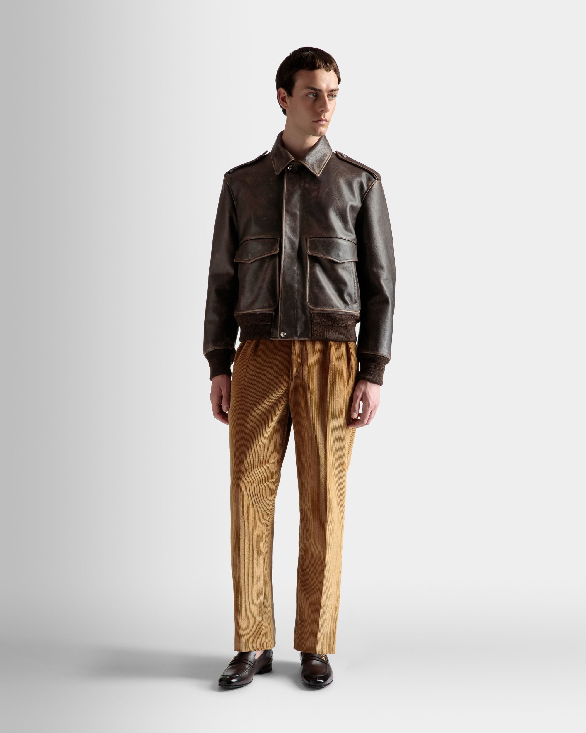 Bomber In Pelle Marrone - Uomo - Bally - 02