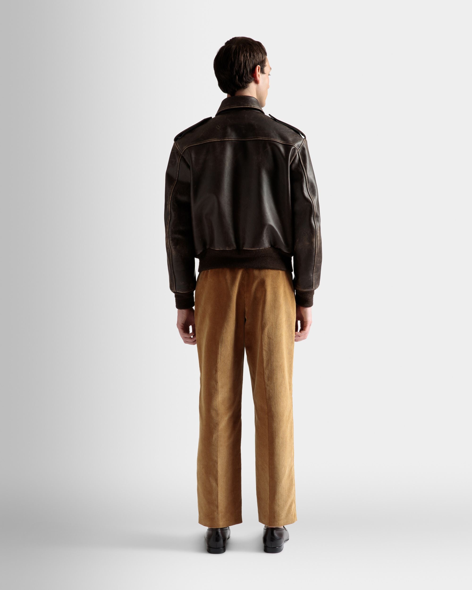 Bomber In Pelle Marrone - Uomo - Bally - 05