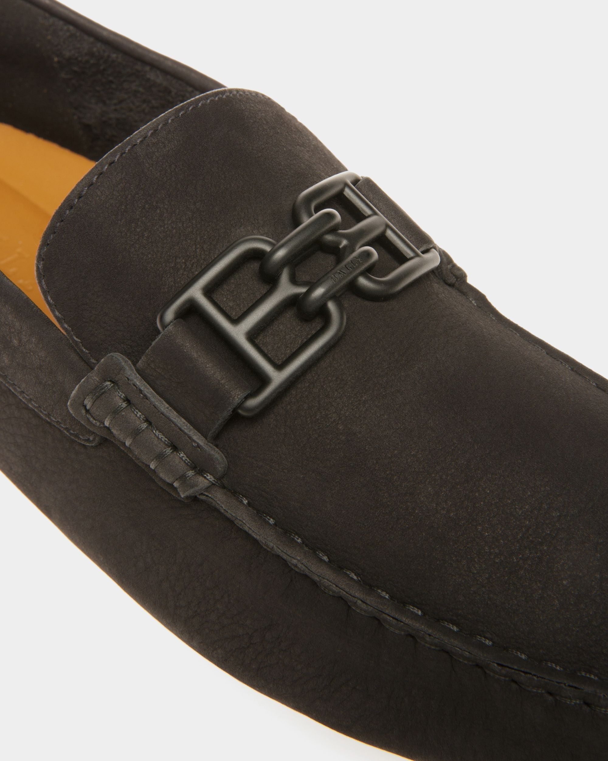 Parsal Scarpa Da Guida In Pelle Nera - Uomo - Bally - 04