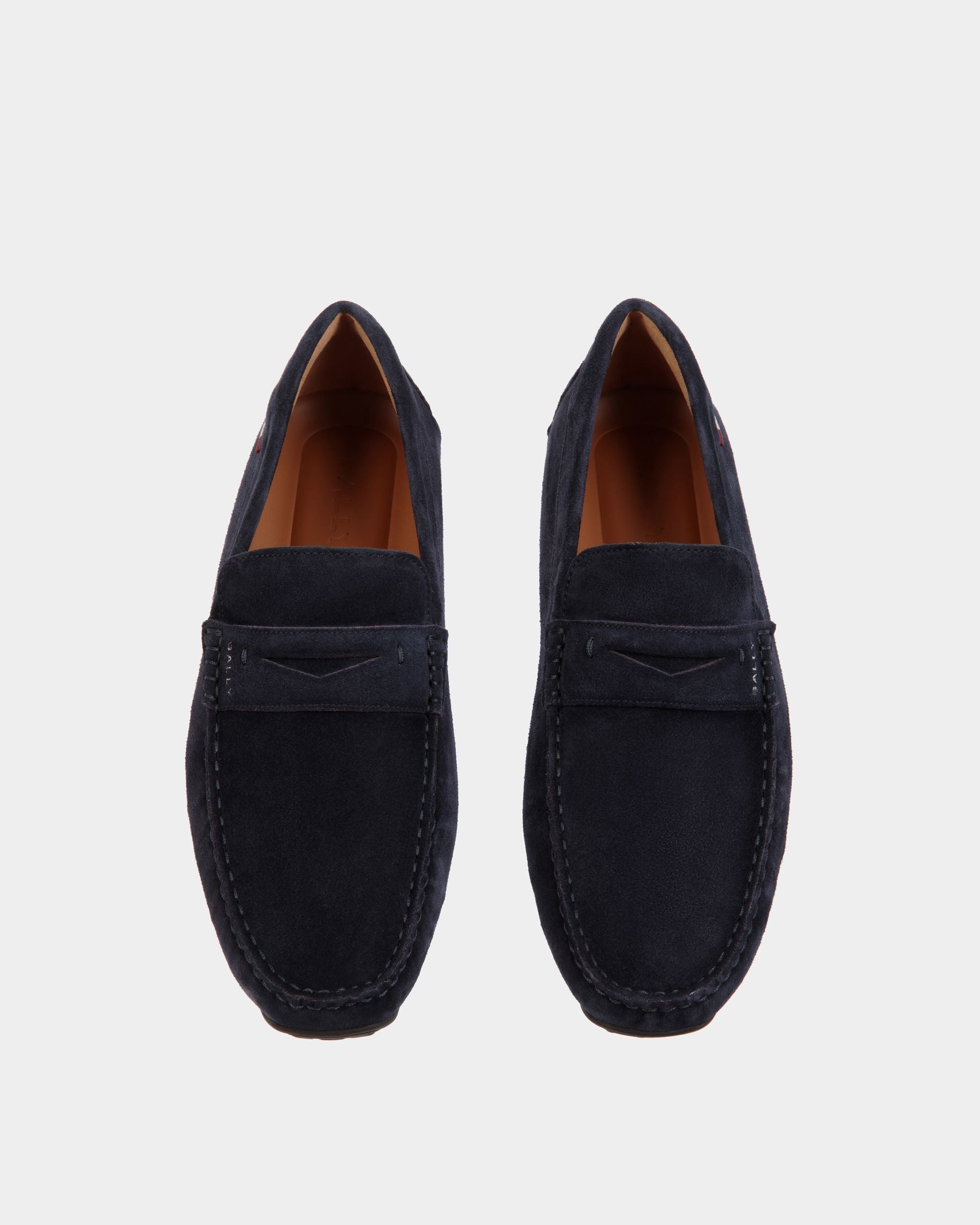 Driver Pilot In Pelle Scamosciata Navy Blue - Uomo - Bally - 05