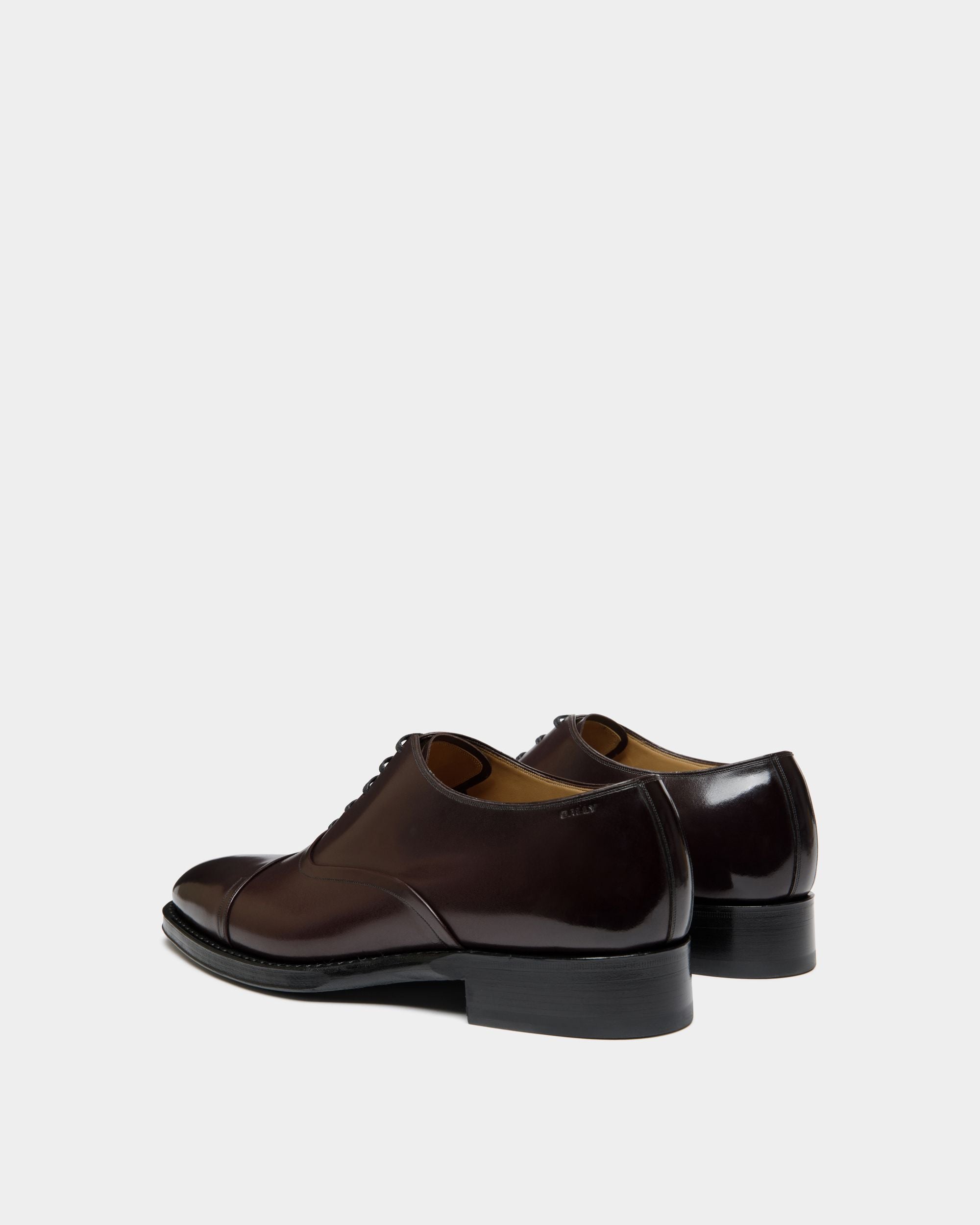 Scarpa Oxford Scribe Un In Pelle Bordeaux Scuro - Uomo - Bally - 03