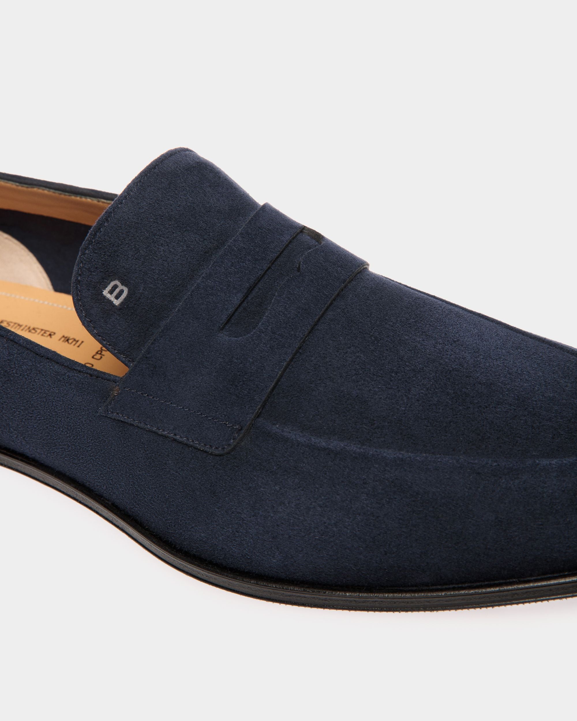 Mocassino Westminster In Pelle Scamosciata Navy Blue - Uomo - Bally - 04