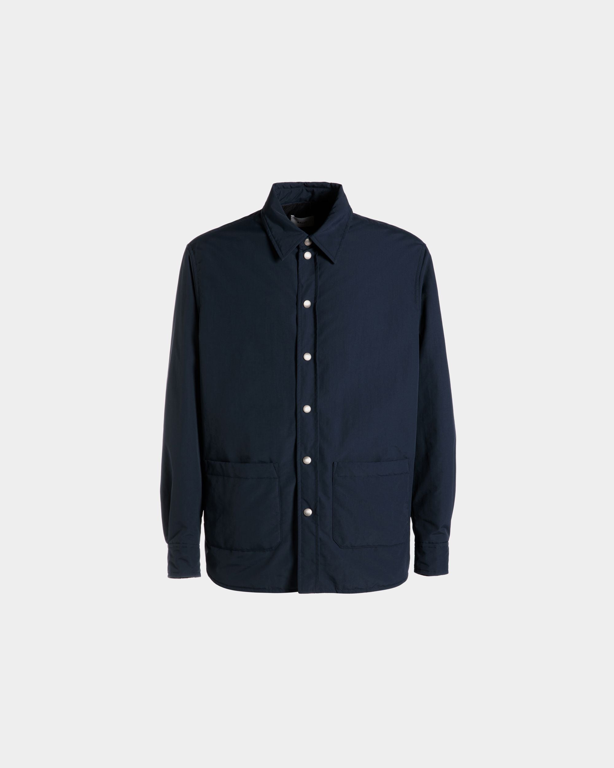 Overshirt Trapuntata In Nylon Navy Blue - Uomo - Bally - 01