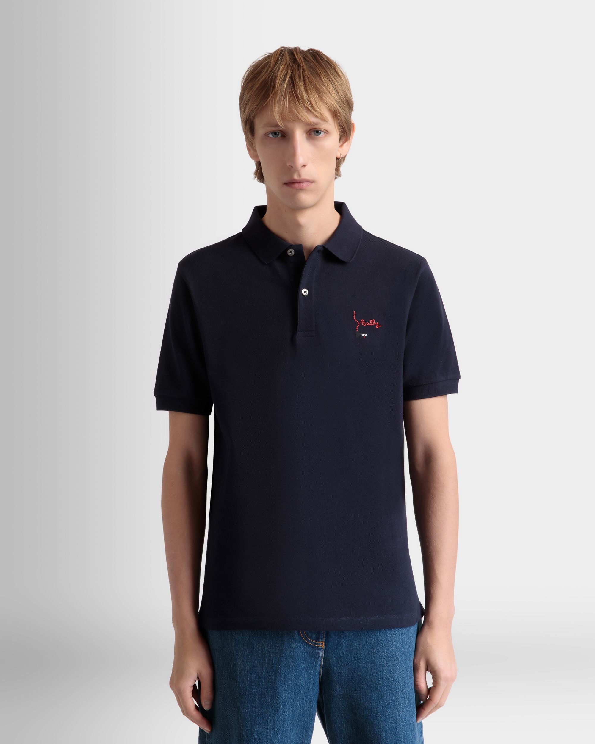 Polo In Cotone Navy Blue - Uomo - Bally - 08