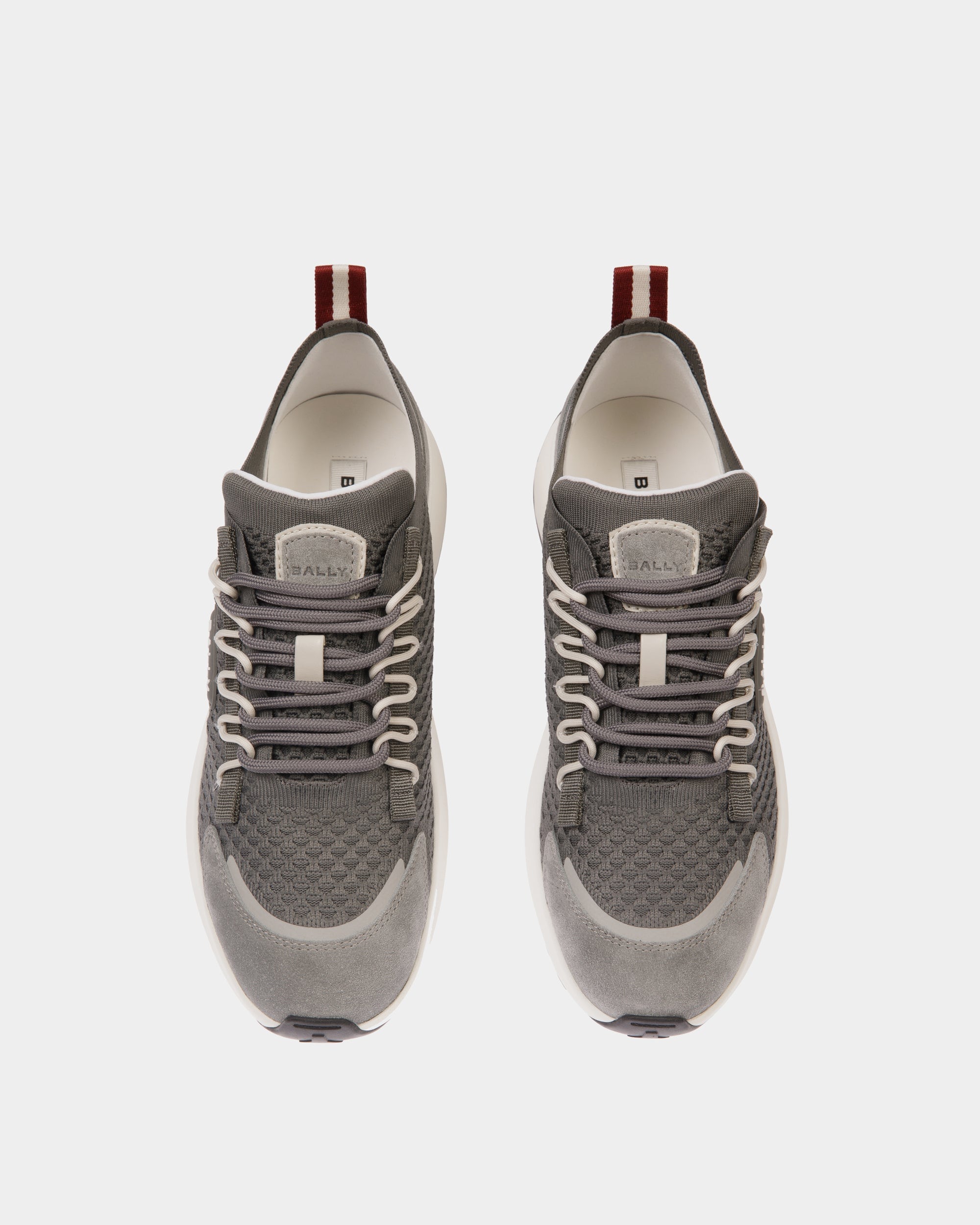 Sneaker Outline In Maglia Light Grey - Uomo - Bally - 04