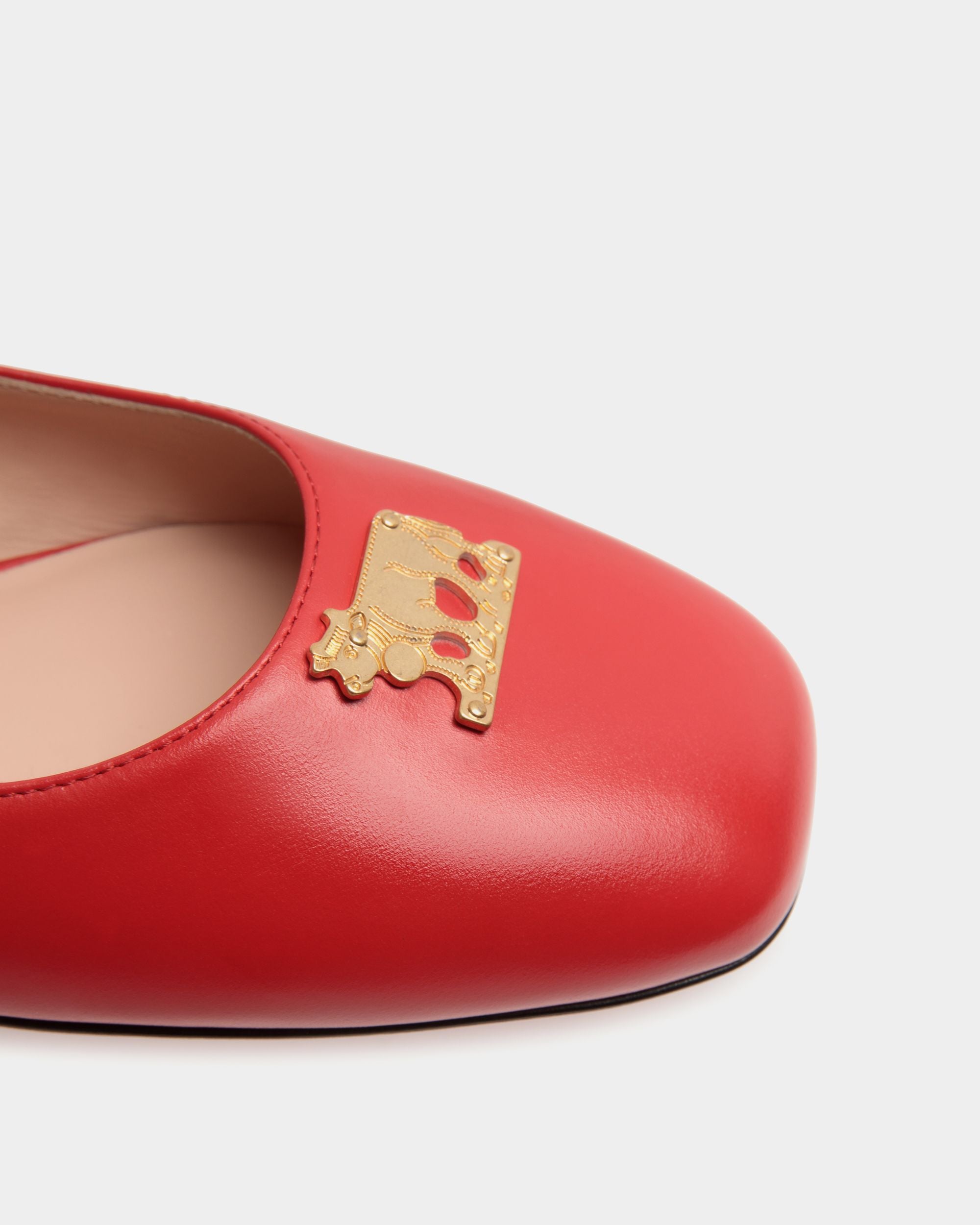 Ballyrina Flat In Red Leather - Donna - Bally - 05