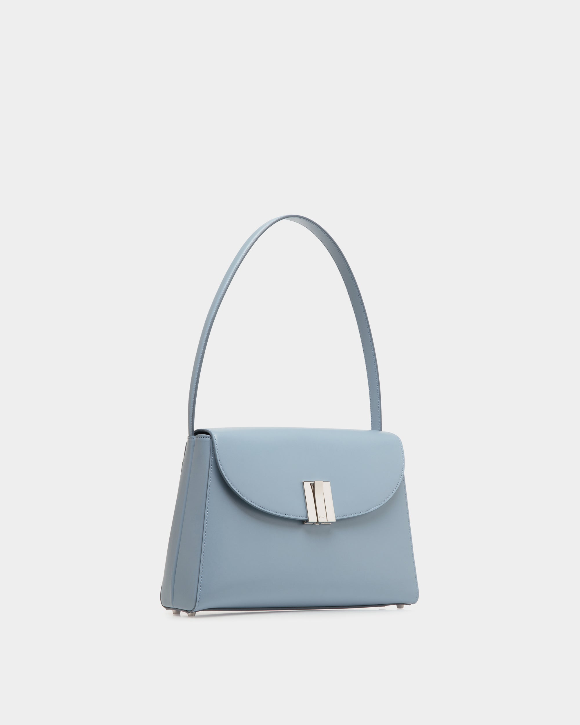 Borsa A Spalla Ollam In Pelle Light Blue - Donna - Bally - 03