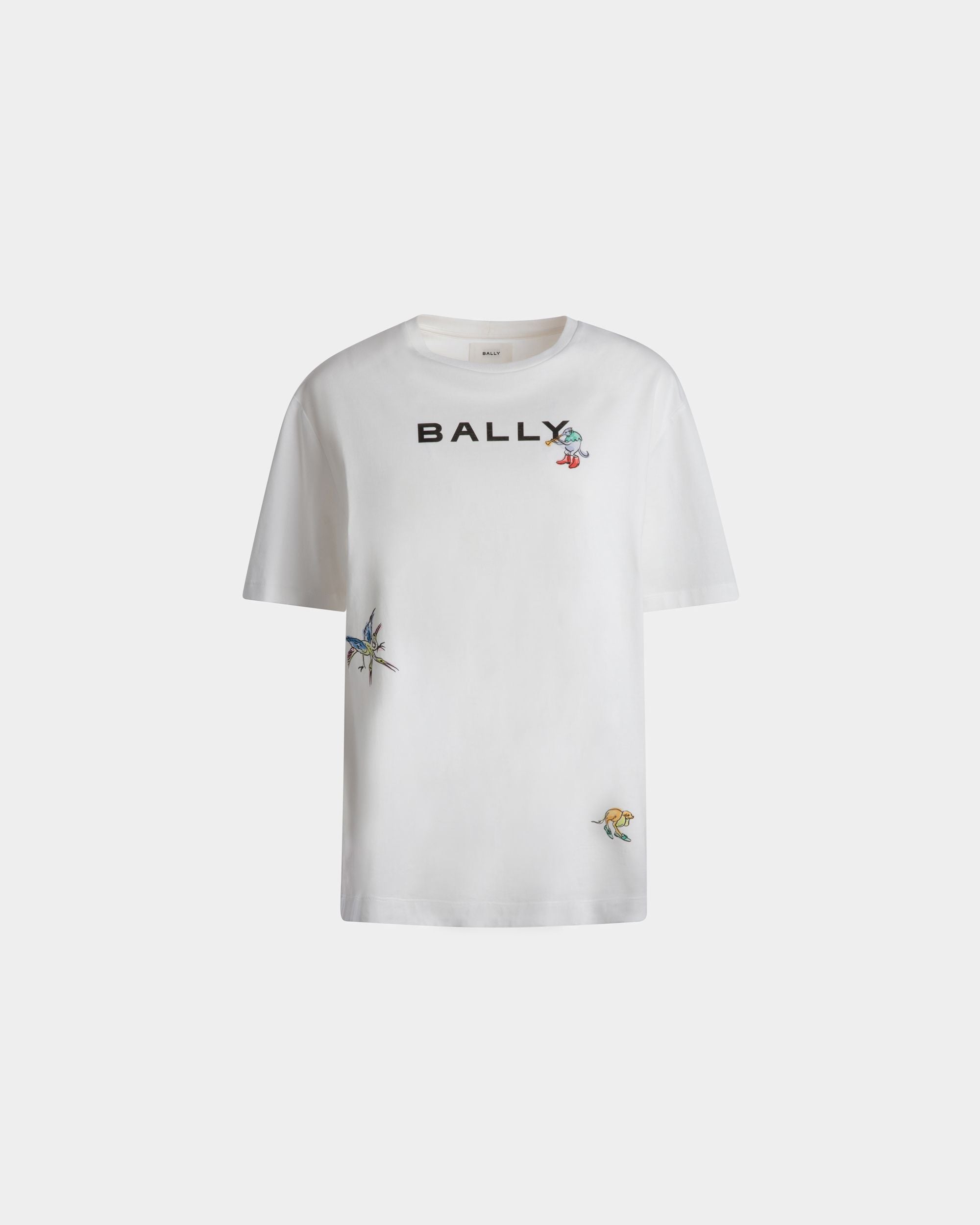 T-Shirt In Cotone Bianco - Donna - Bally - 01