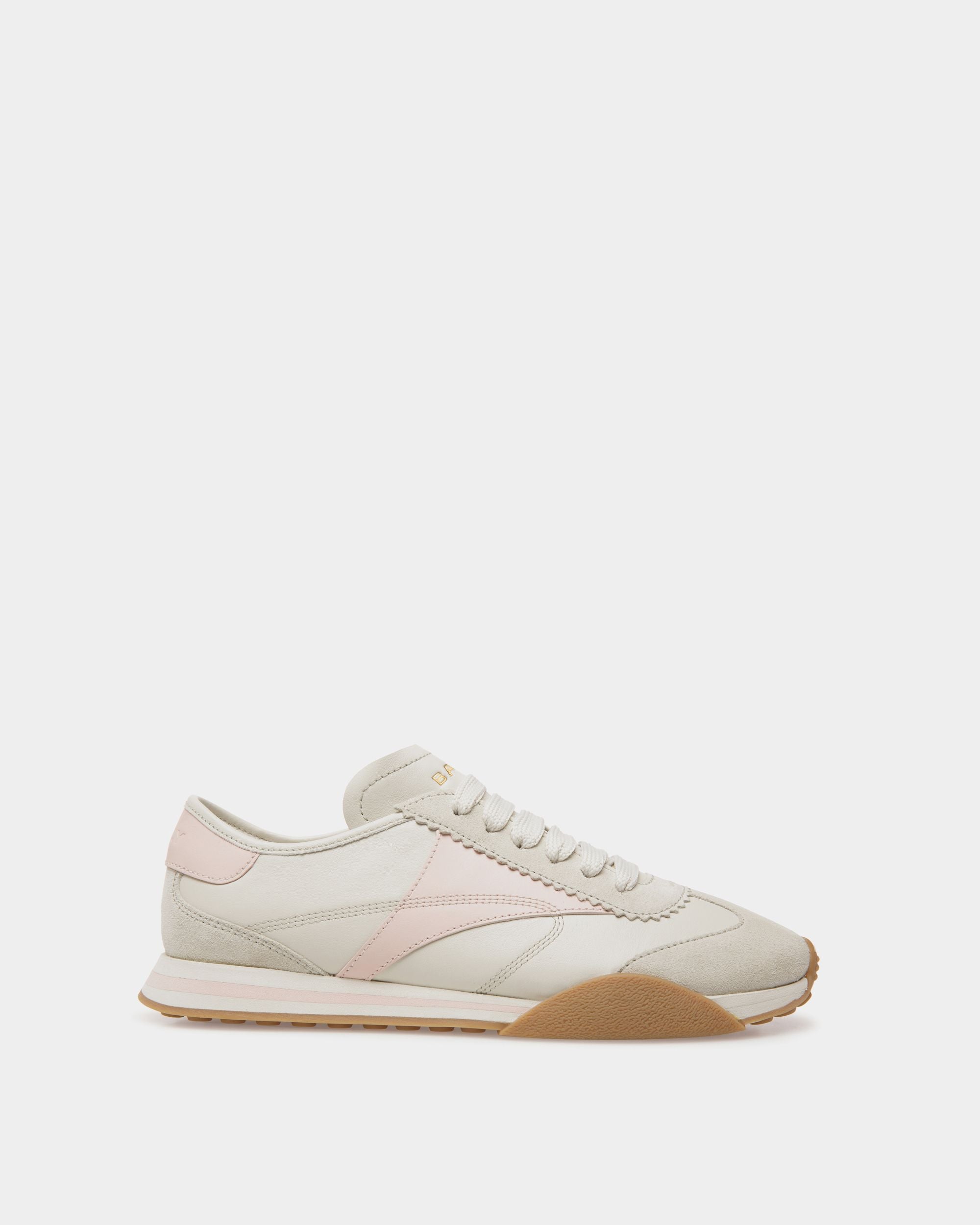 Sneaker Sussex In Pelle Dusty White E Dusty Petal - Donna - Bally - 01