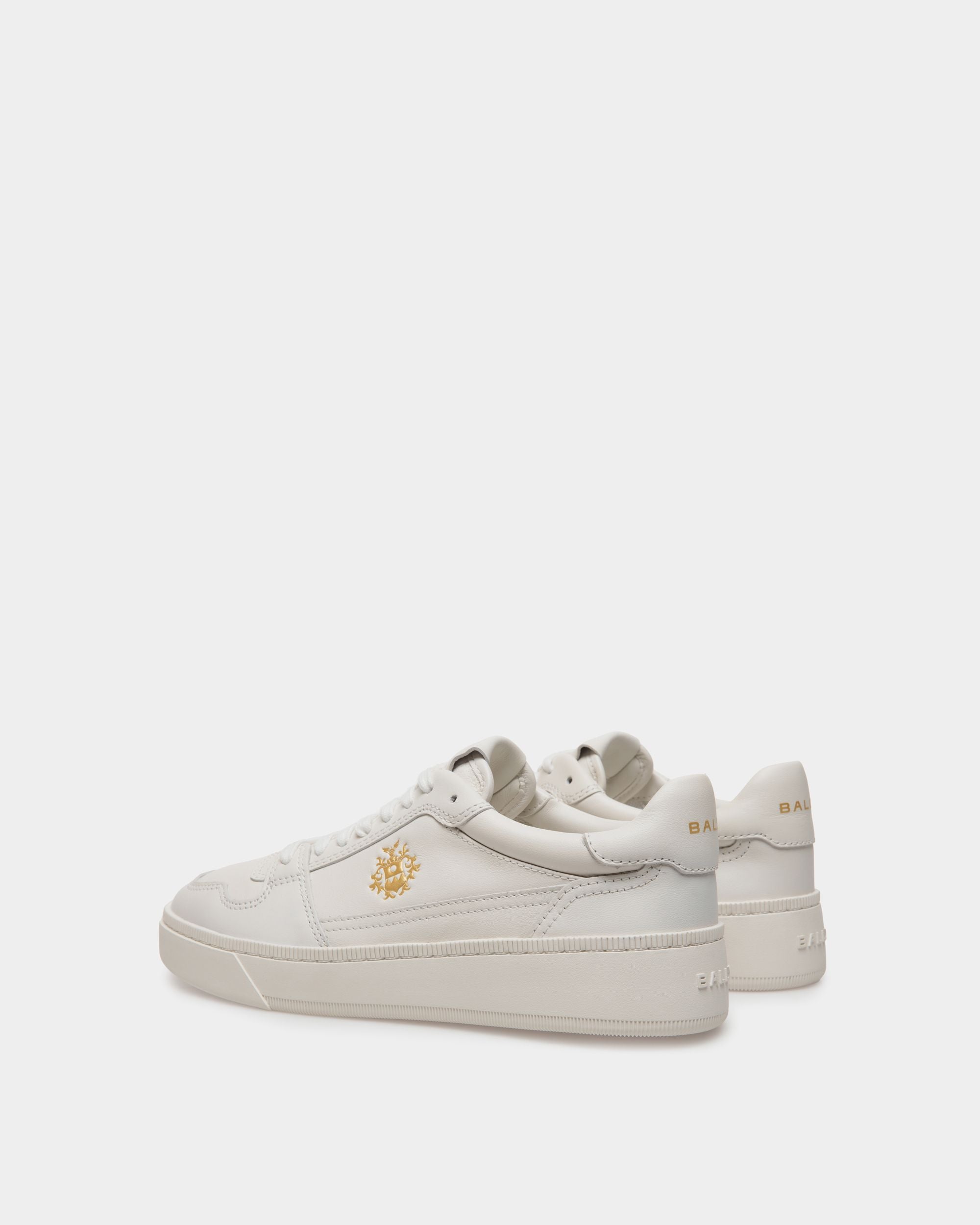 Sneaker Raise In Pelle Bianca - Donna - Bally - 03