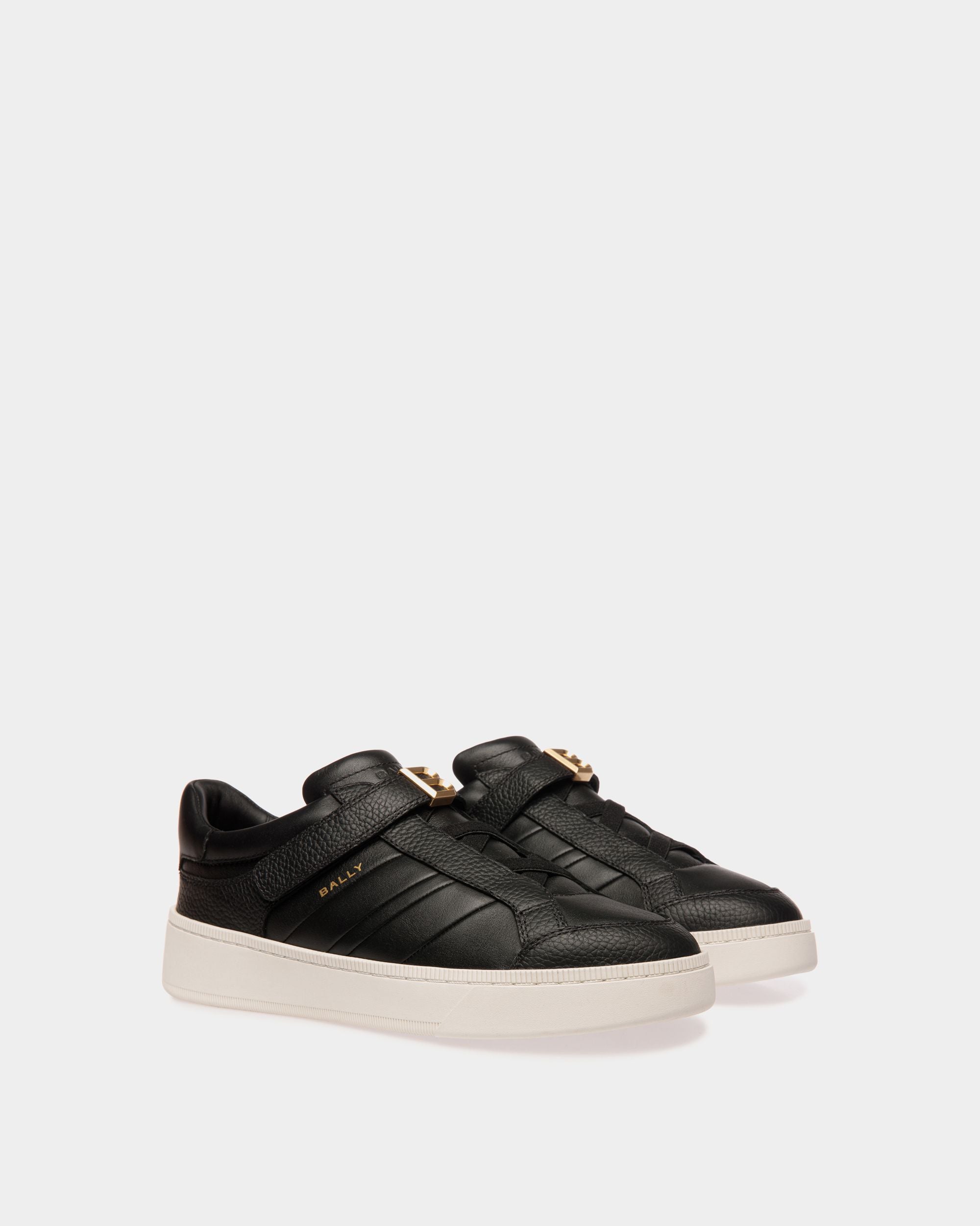 Sneaker Raise In Pelle Nera - Donna - Bally - 02