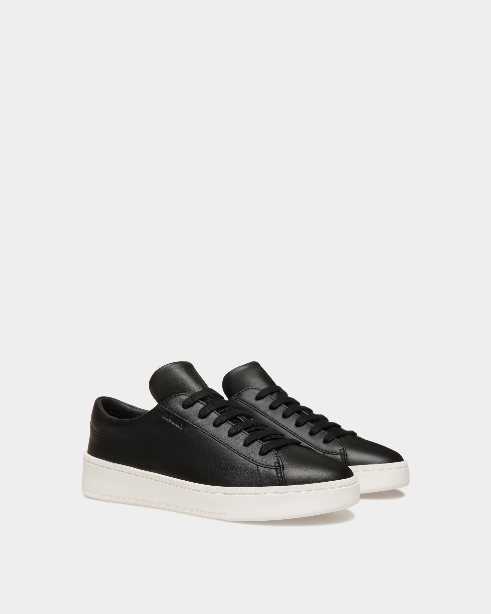 Sneaker Raise In Pelle Nera - Donna - Bally - 02