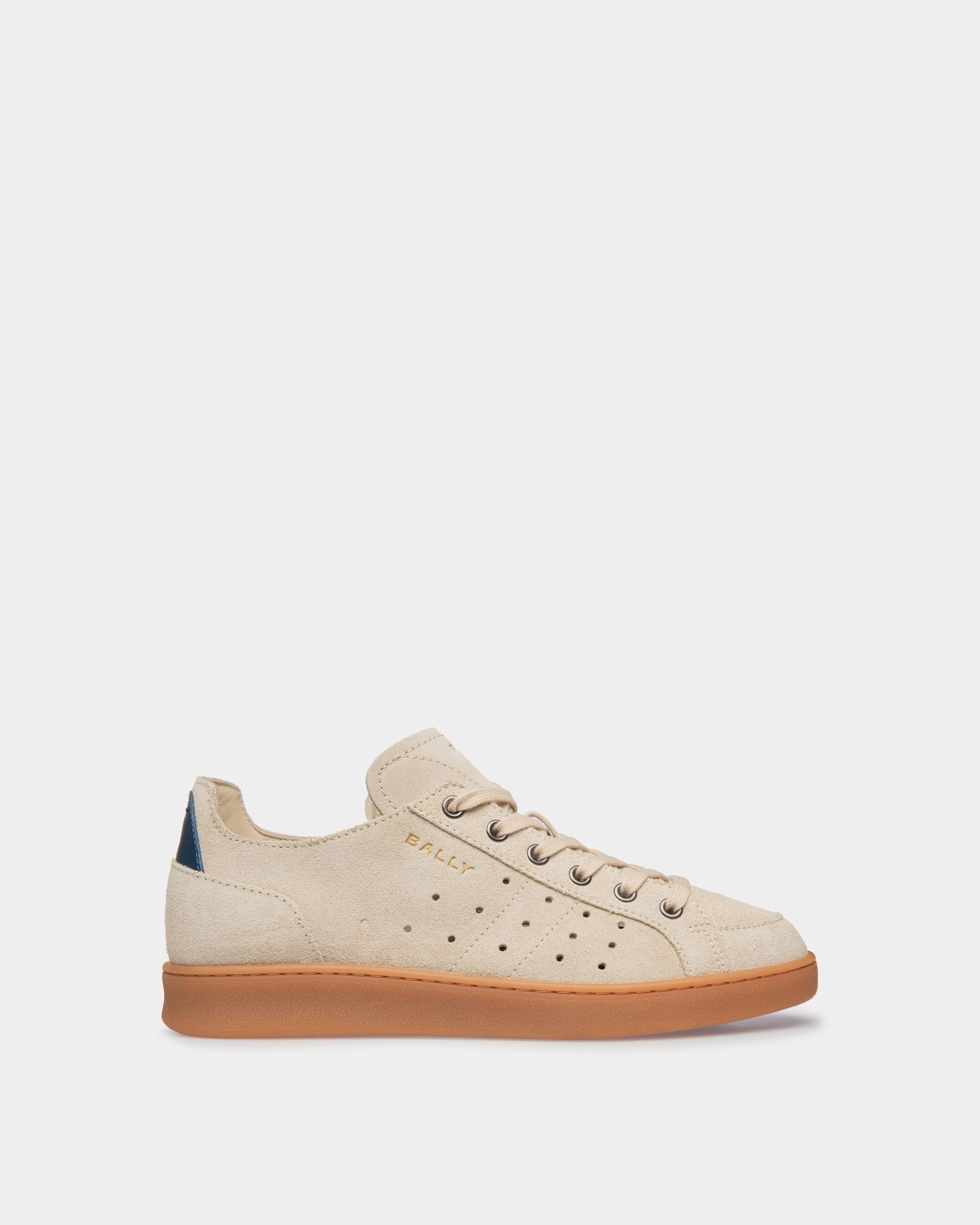 Sneaker Tennis In Pelle Scamosciata Color Champagne - Donna - Bally - 01