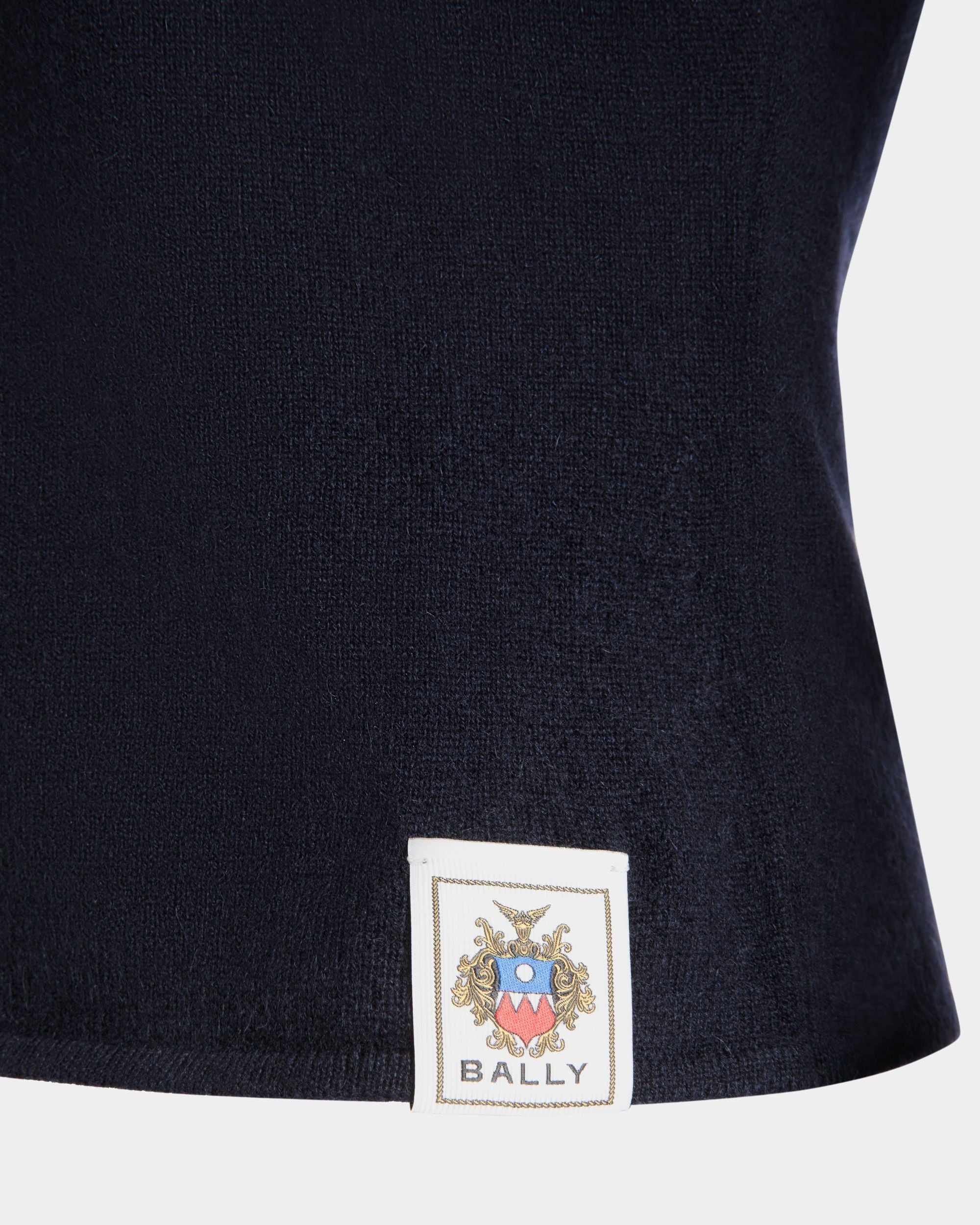 Top In Cachemire Navy Blue Lavorato A Maglia - Donna - Bally - 05