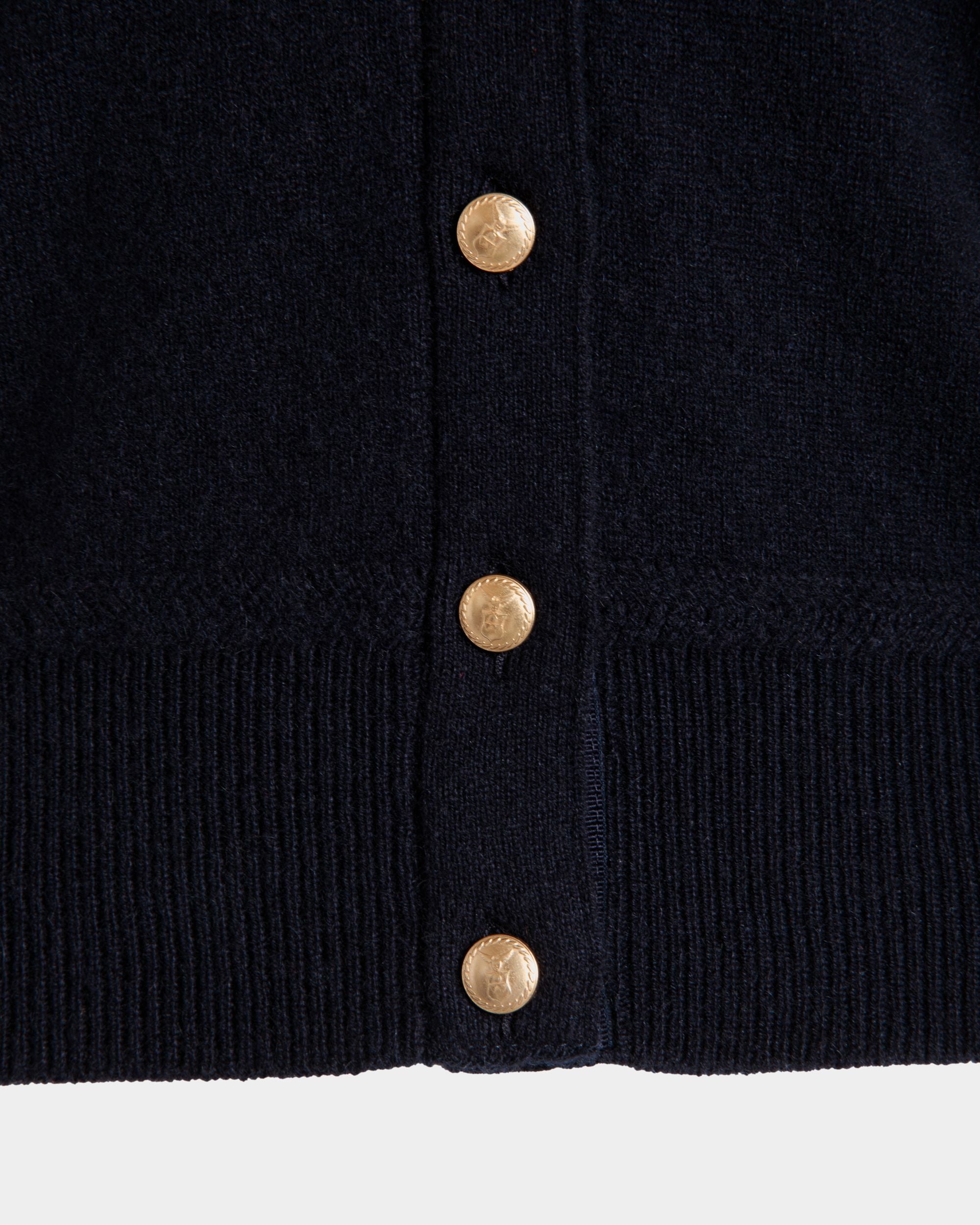 Cardigan In Cachemire Navy Blue - Donna - Bally - 02