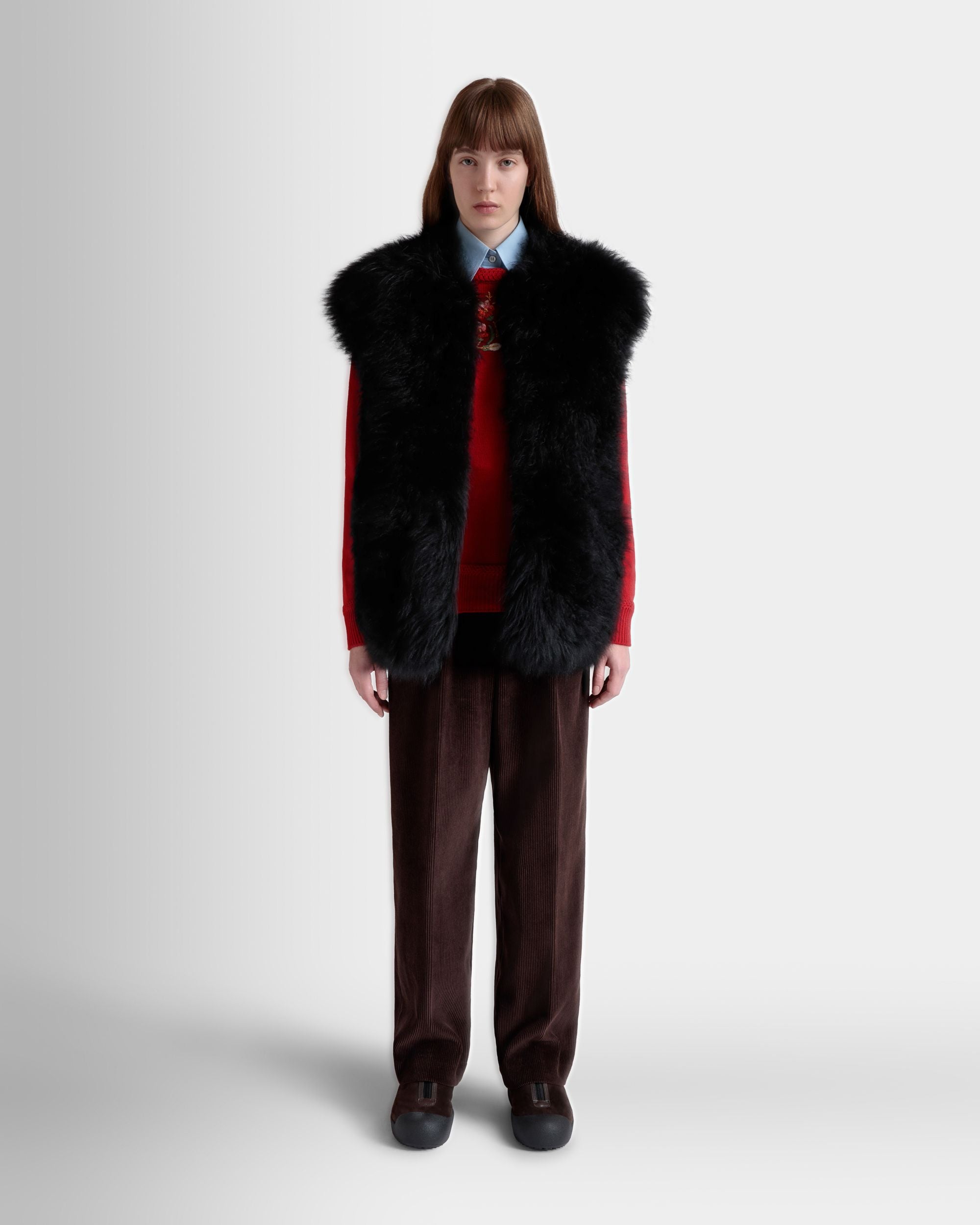 Gilet Winter Capsule In Shearling Nero - Donna - Bally - 02