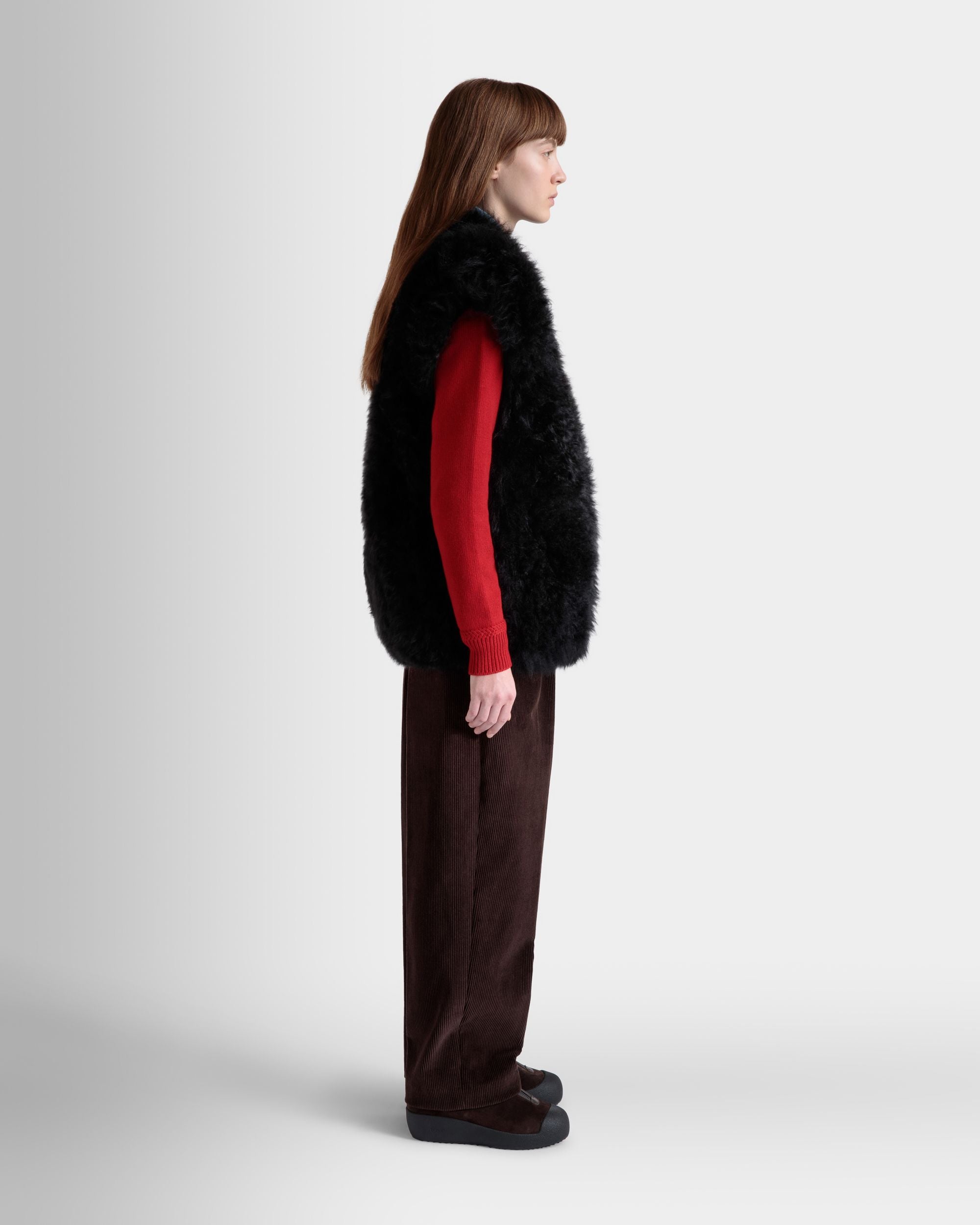 Gilet Winter Capsule In Shearling Nero - Donna - Bally - 05