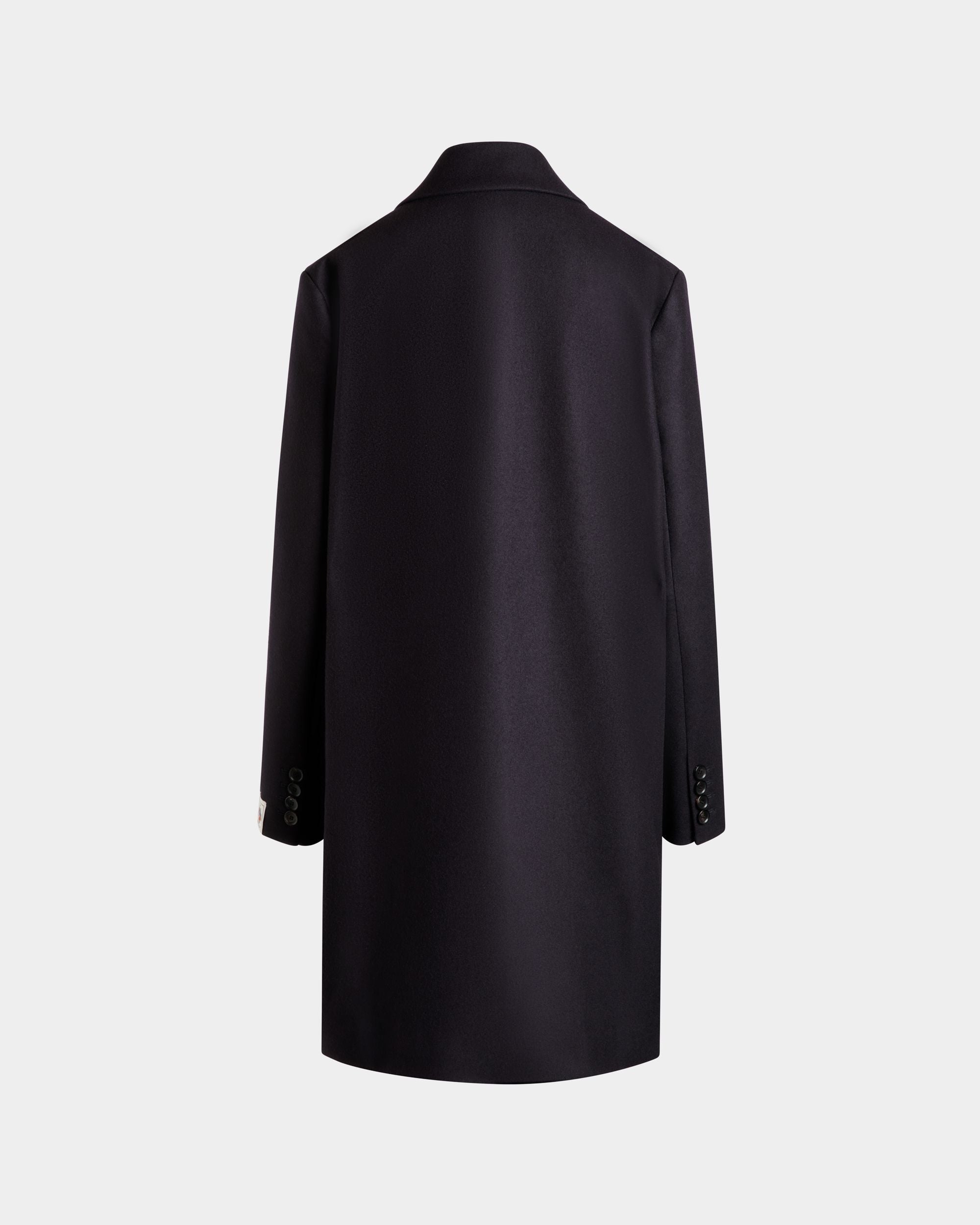 Cappotto Midi Monopetto In Misto Lana Navy Blue - Donna - Bally - 03