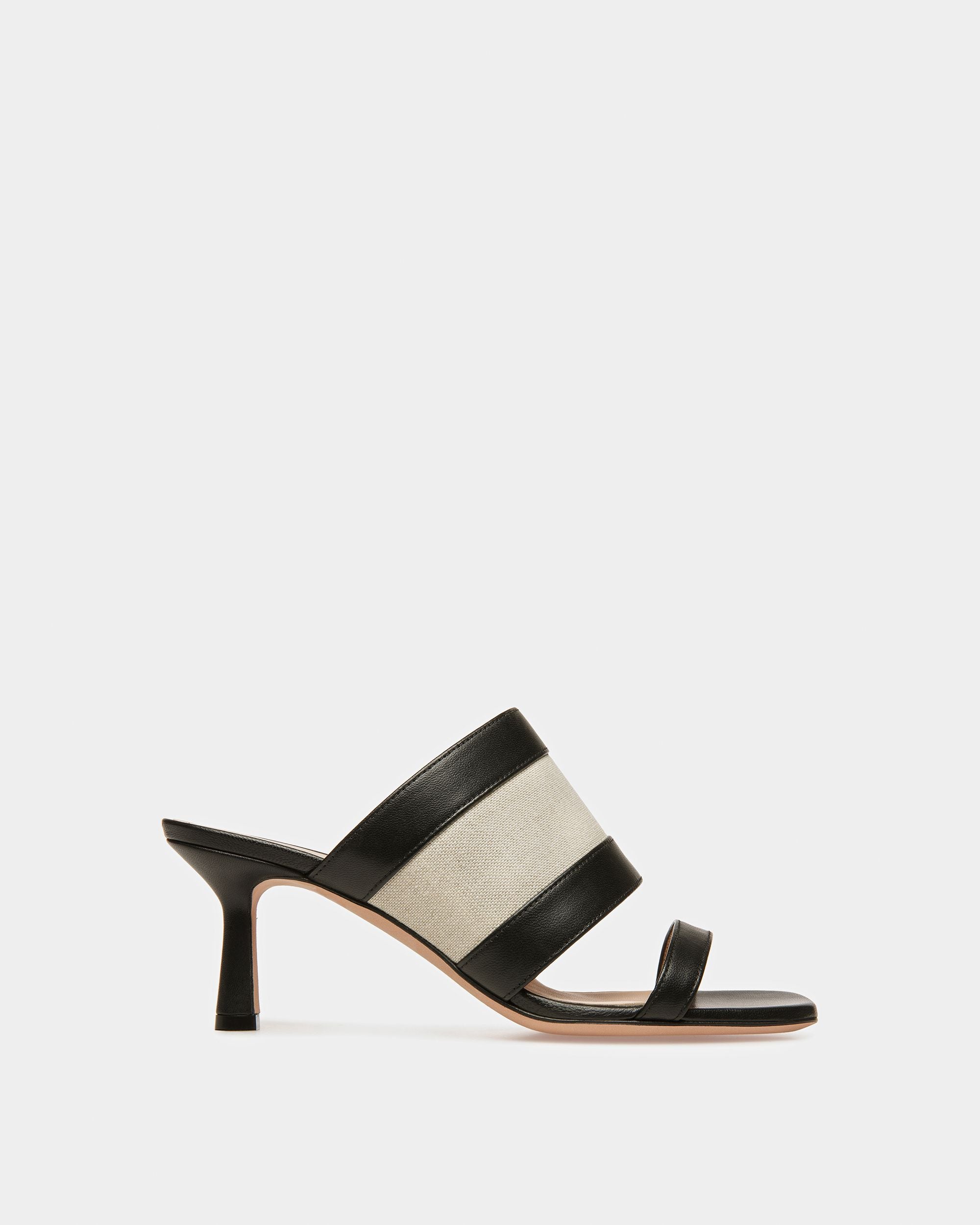 Bianka Mule In Tela E Pelle Color Naturale E Nero - Donna - Bally - 01