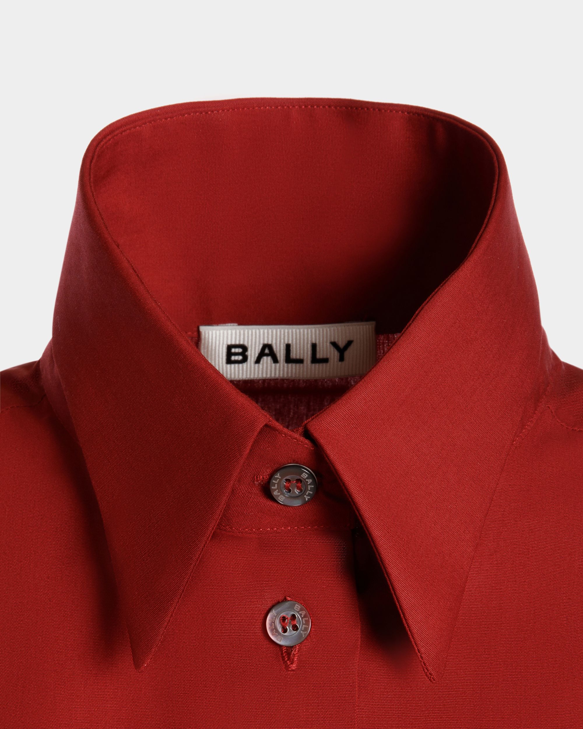 Camicia A Maniche Lunghe In Cotone Heritage Red - Donna - Bally - 02